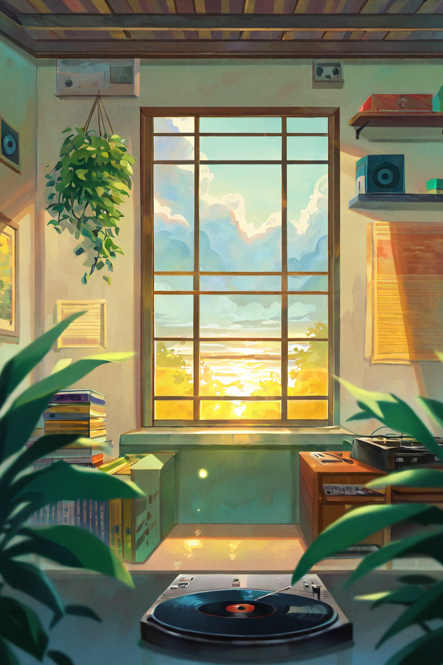 Vinyl Record Shop lofi wallpaper