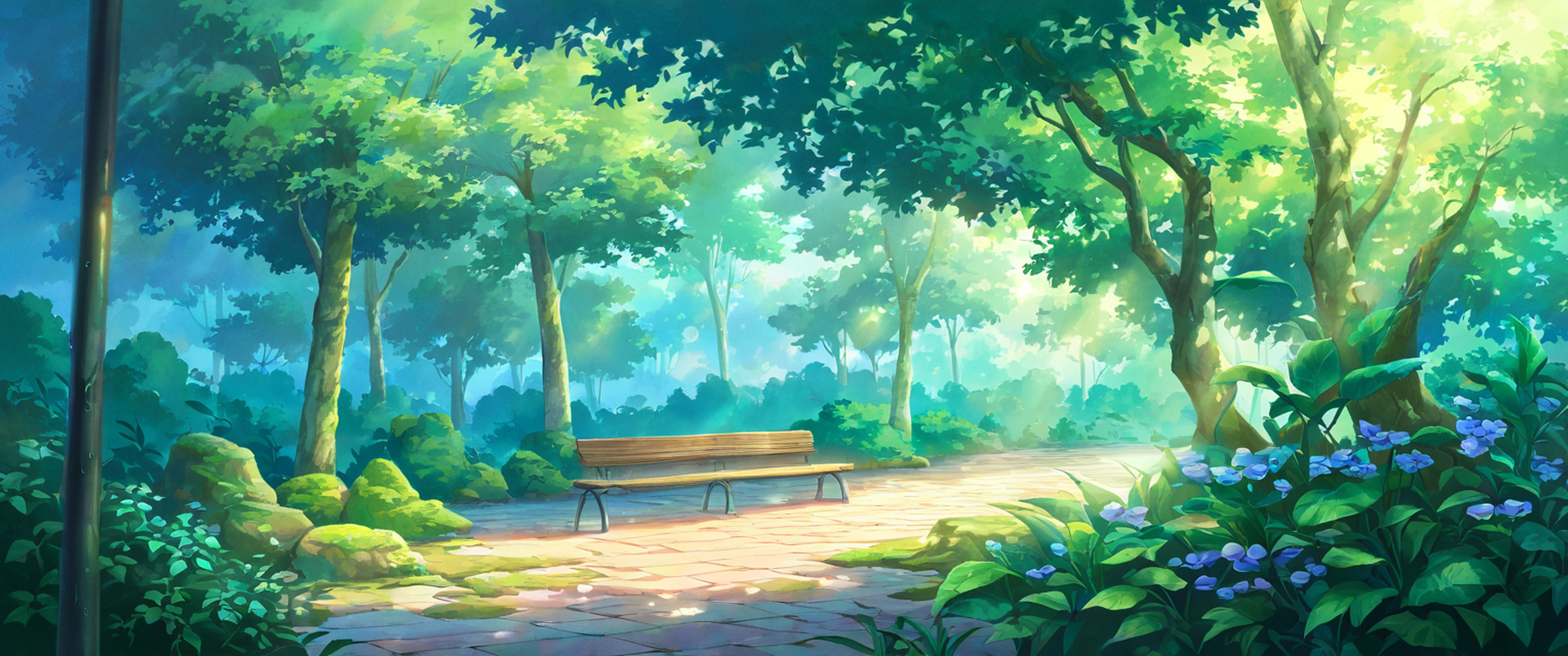 Greenhouse Morning lofi wallpaper