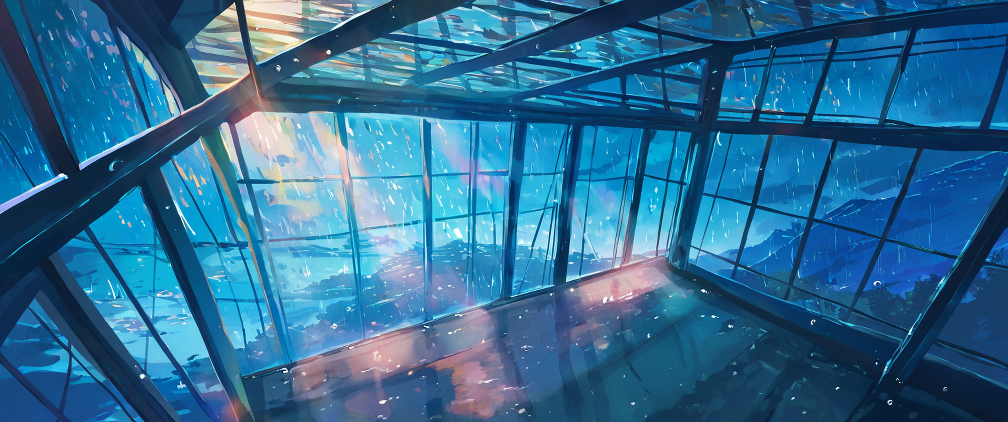 Greenhouse Morning lofi wallpaper