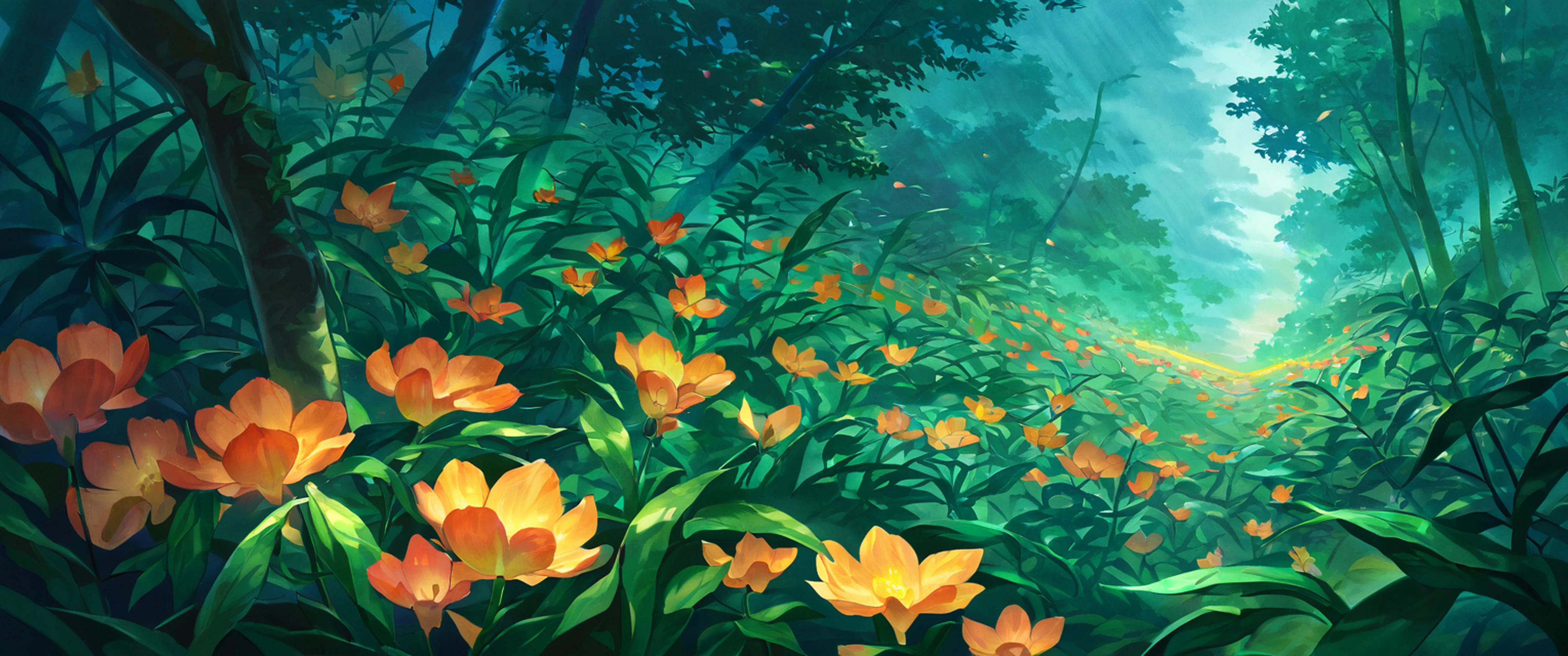 Greenhouse Morning lofi wallpaper