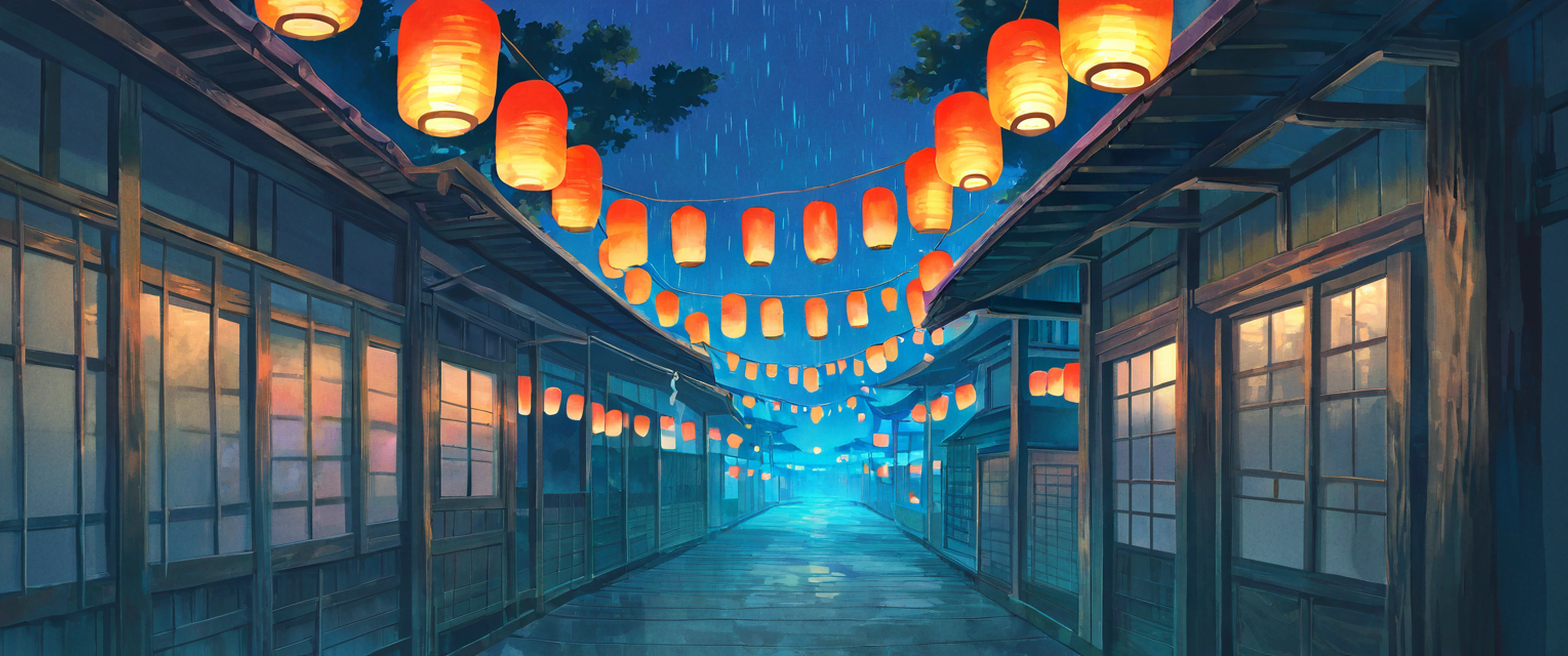 Lantern Festival Night lofi wallpaper