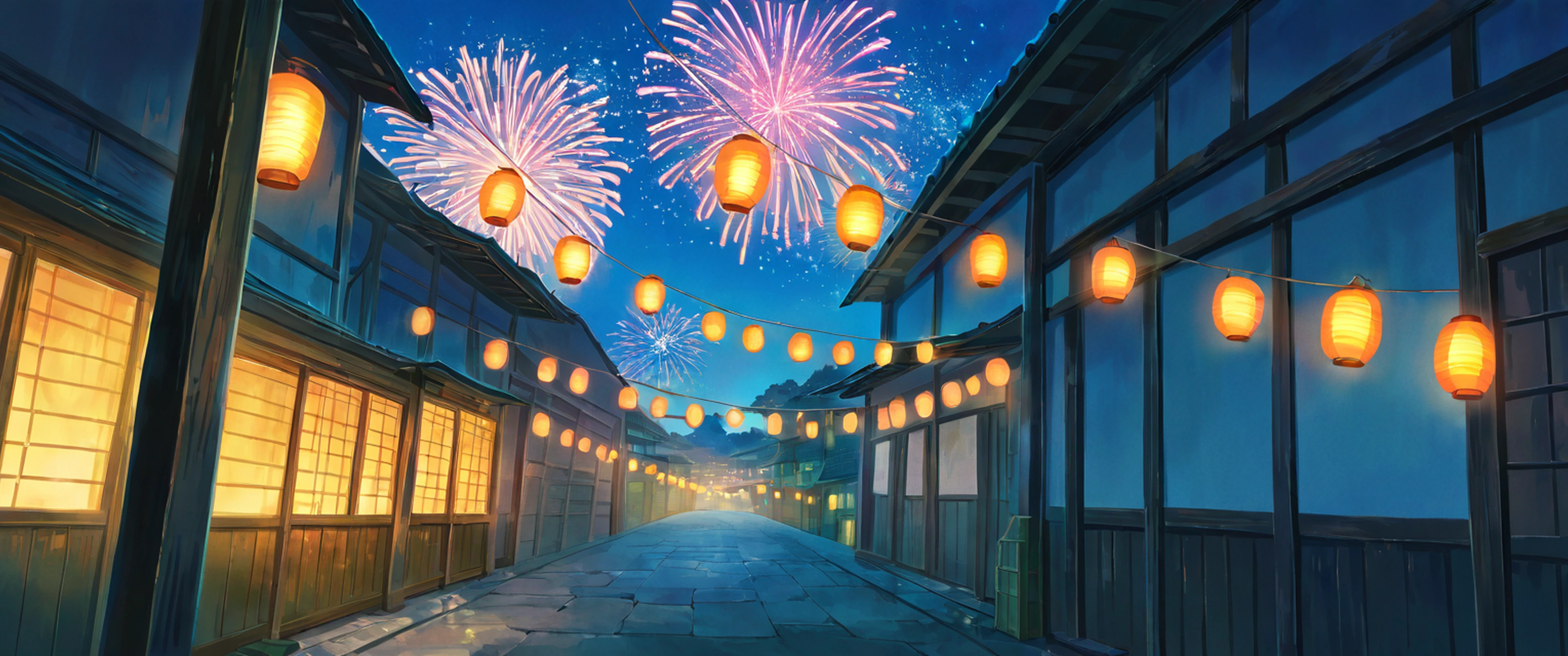 Lantern Festival Night lofi wallpaper