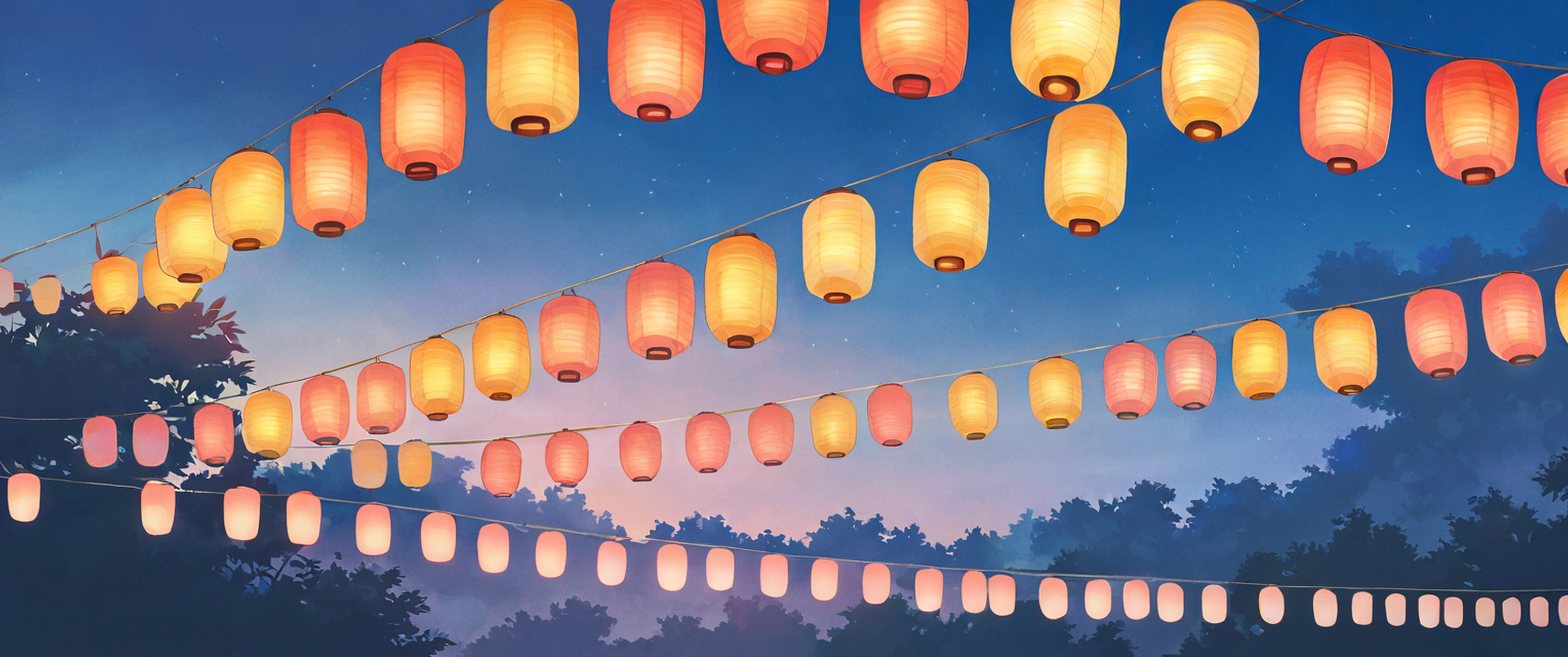 Lantern Festival Night lofi wallpaper