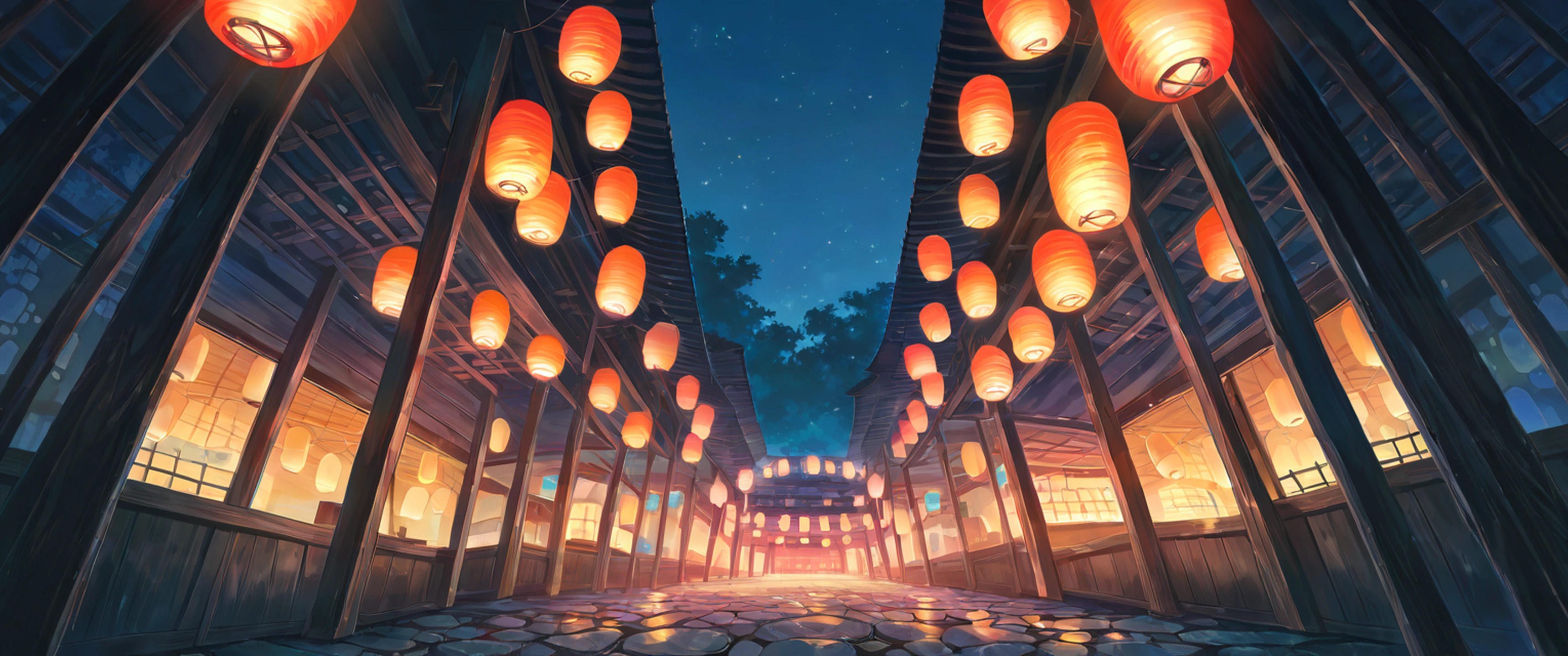 Lantern Festival Night lofi wallpaper