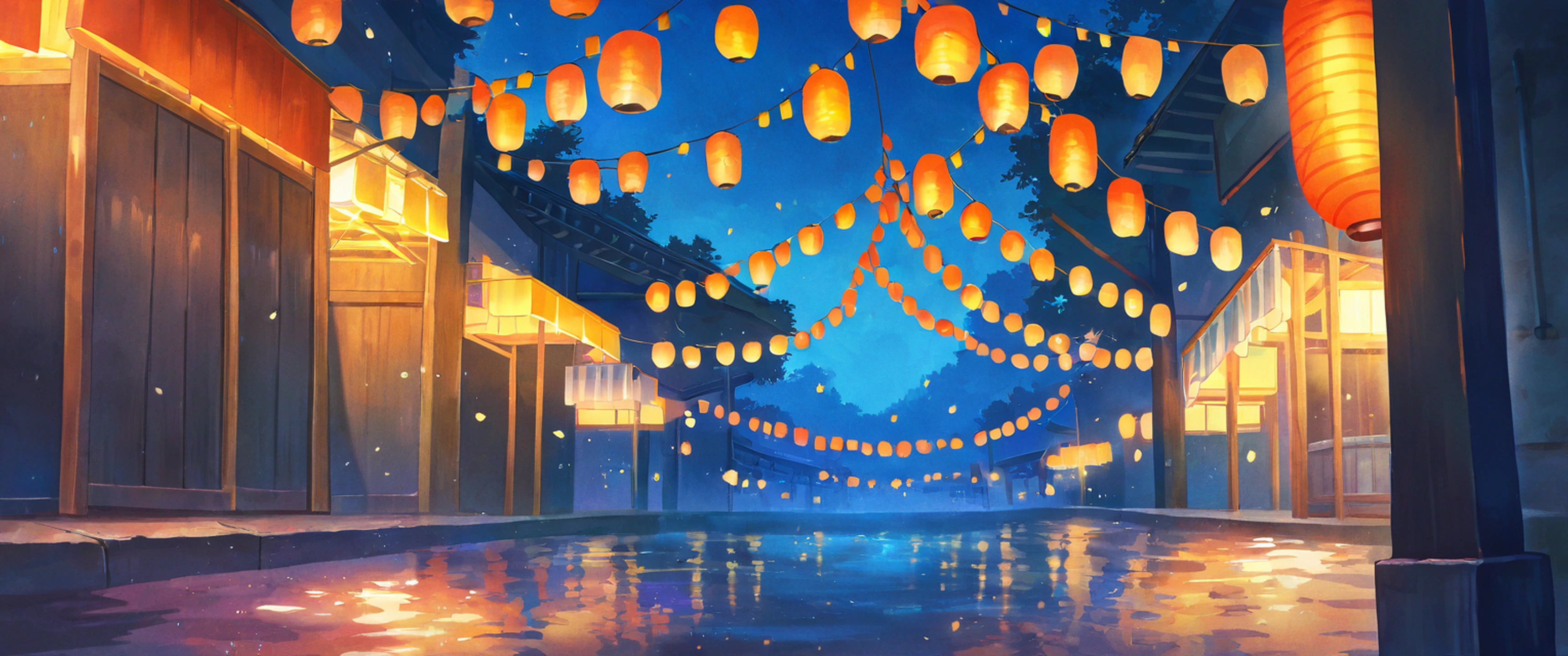Lantern Festival Night lofi wallpaper
