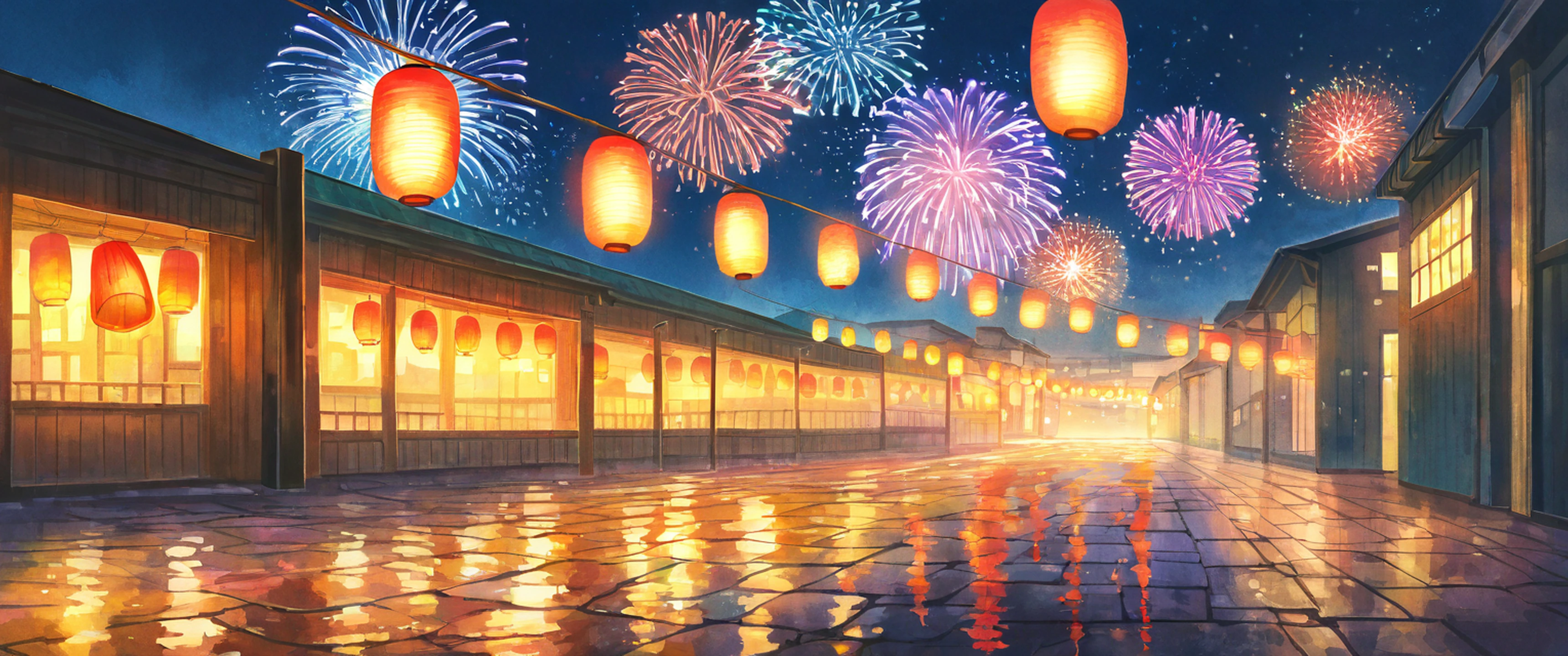 Lantern Festival Night lofi wallpaper