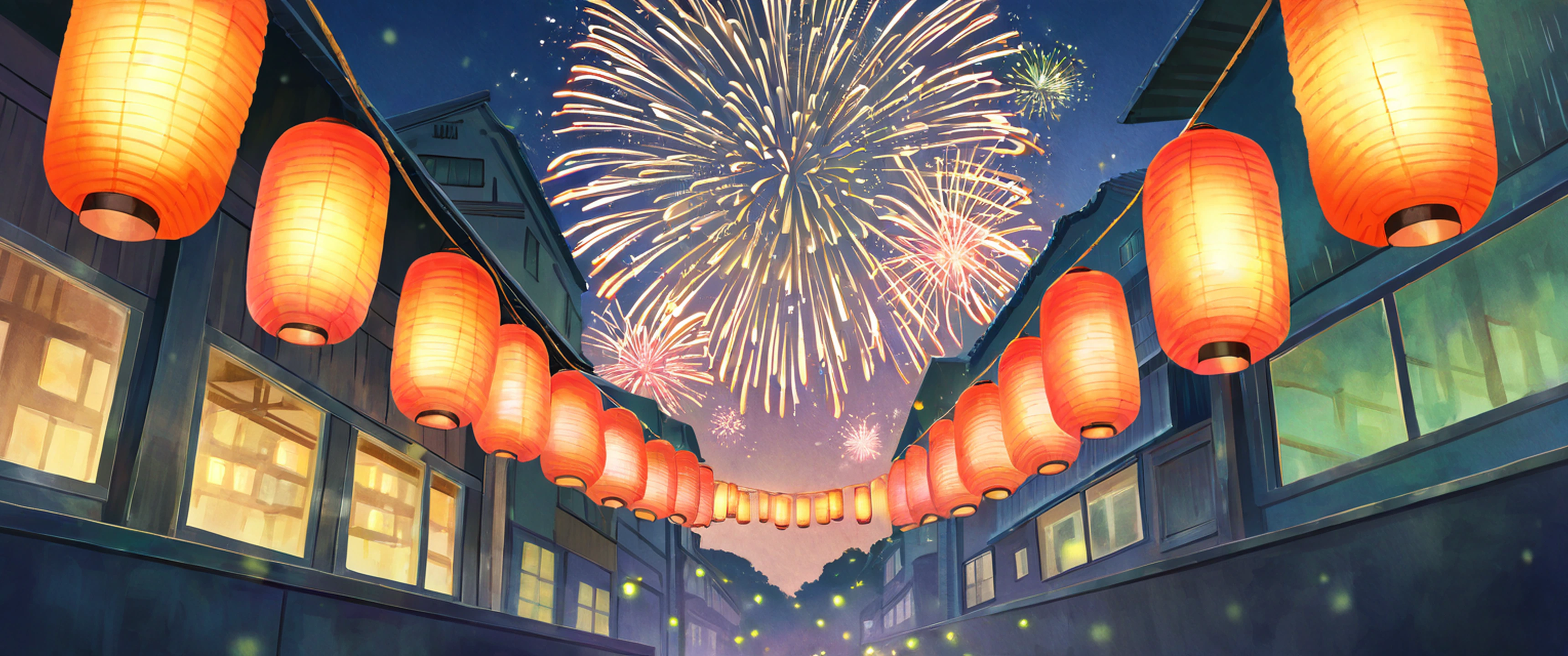 Lantern Festival Night lofi wallpaper