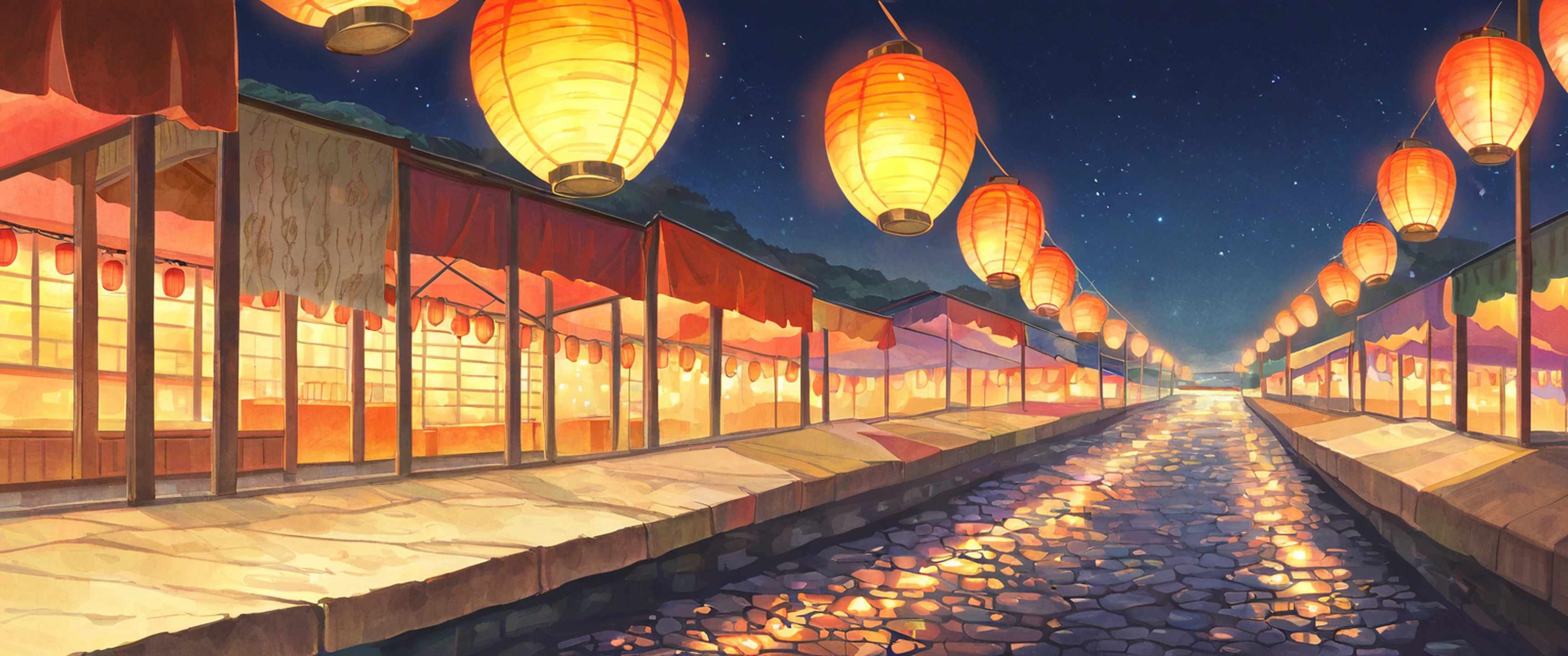 Lantern Festival Night lofi wallpaper