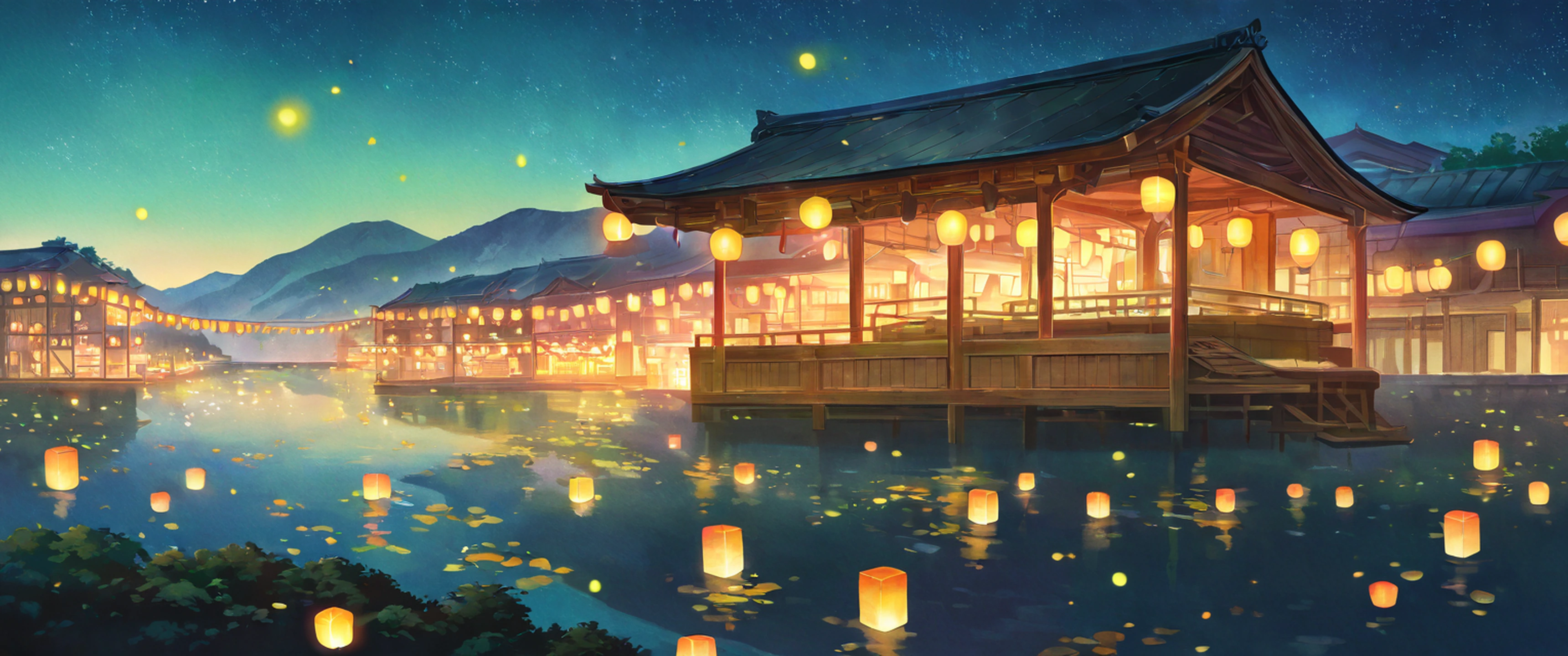 Lantern Festival Night lofi wallpaper