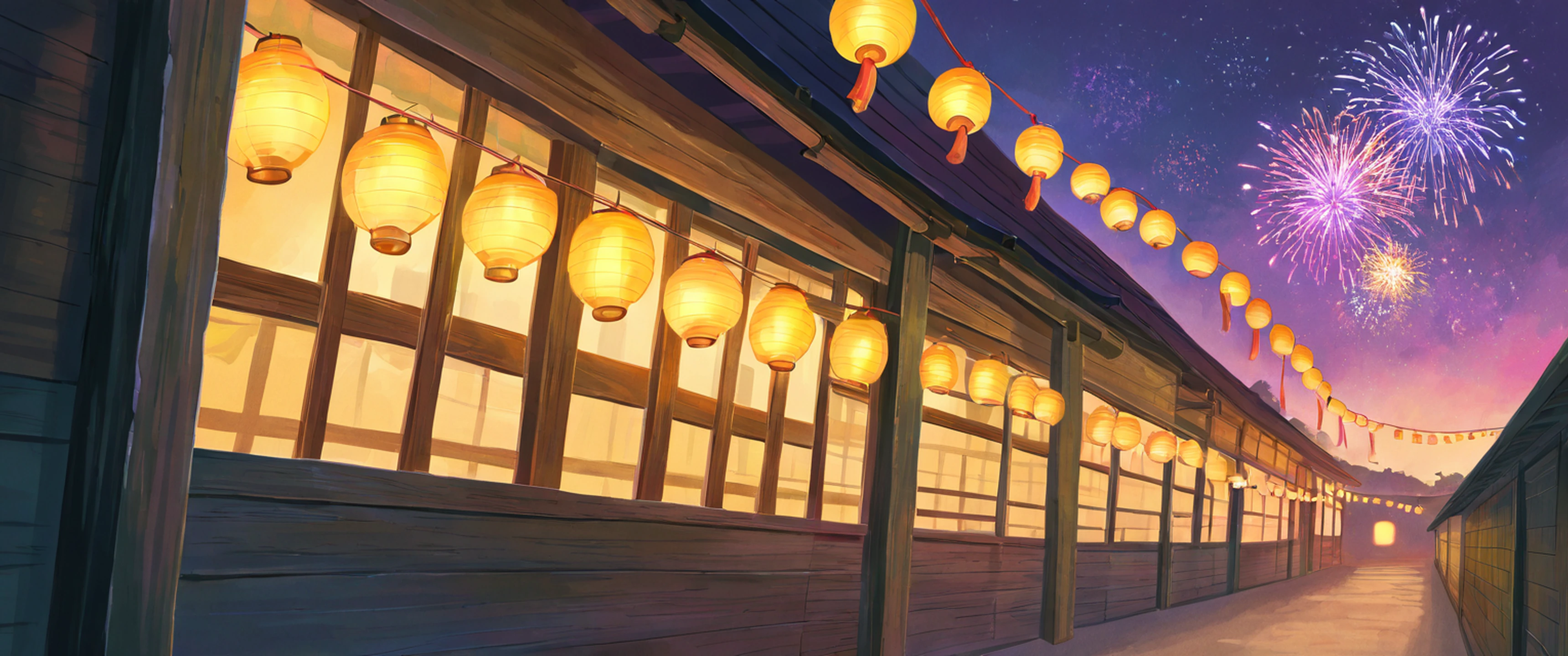 Lantern Festival Night lofi wallpaper