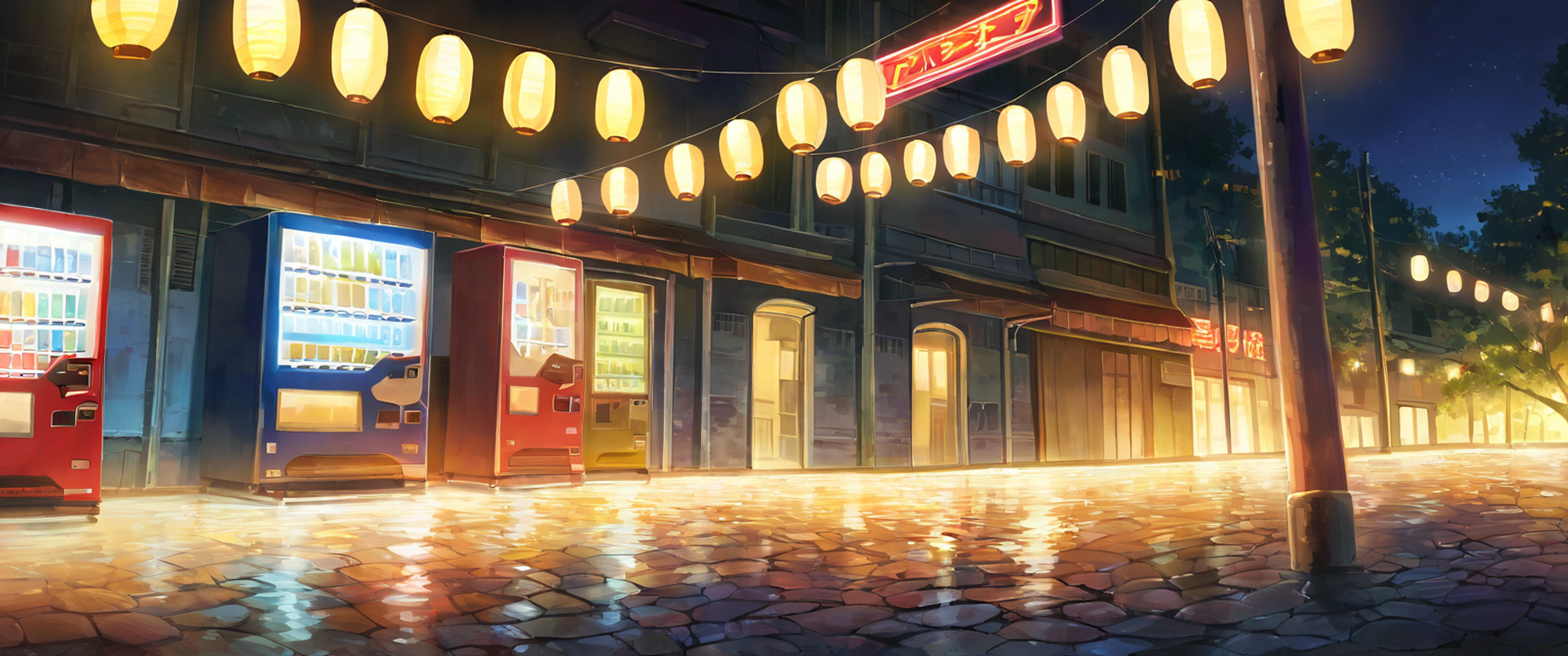 Night Market lofi wallpaper