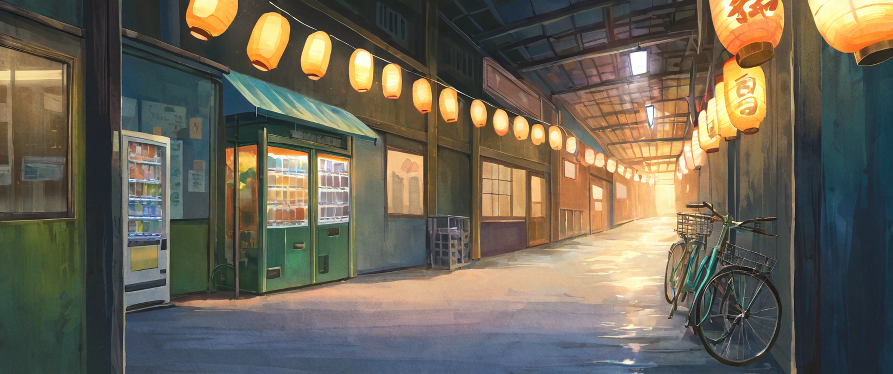 Night Market lofi wallpaper