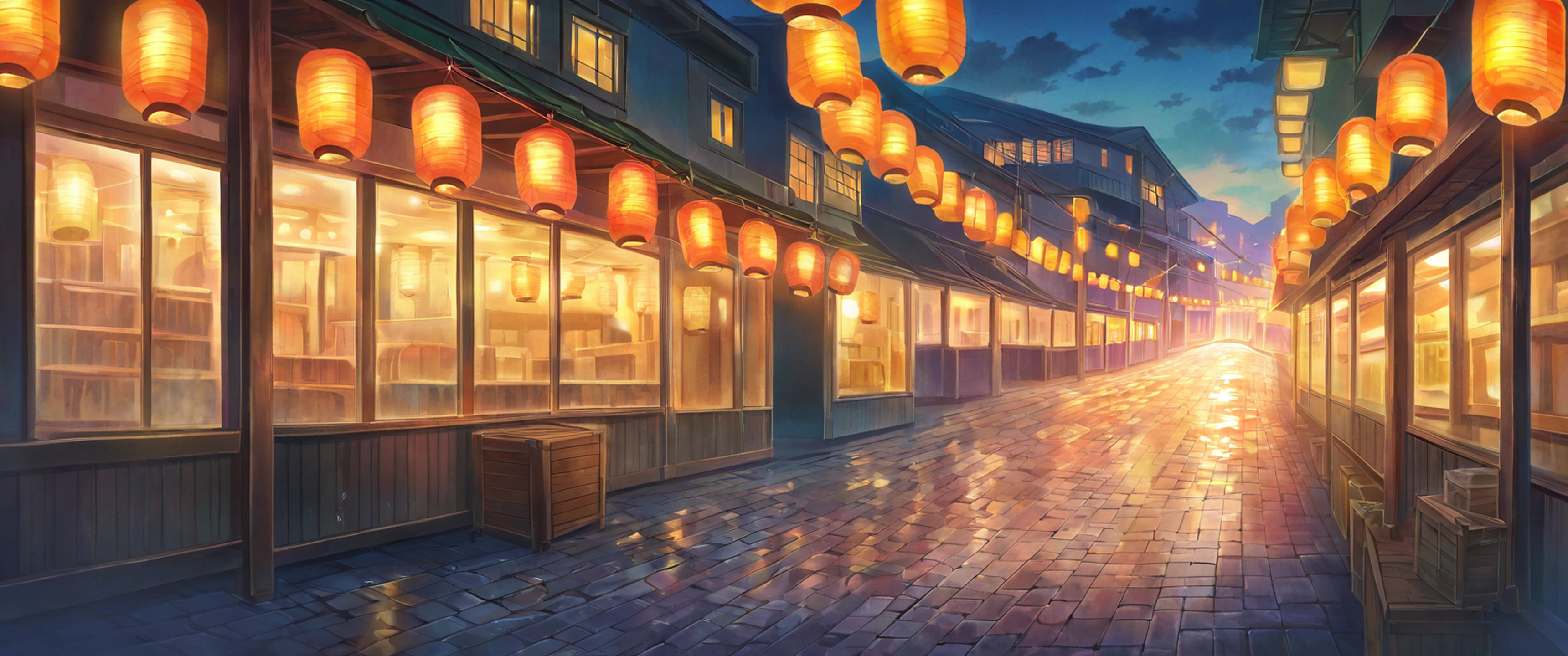 Night Market lofi wallpaper