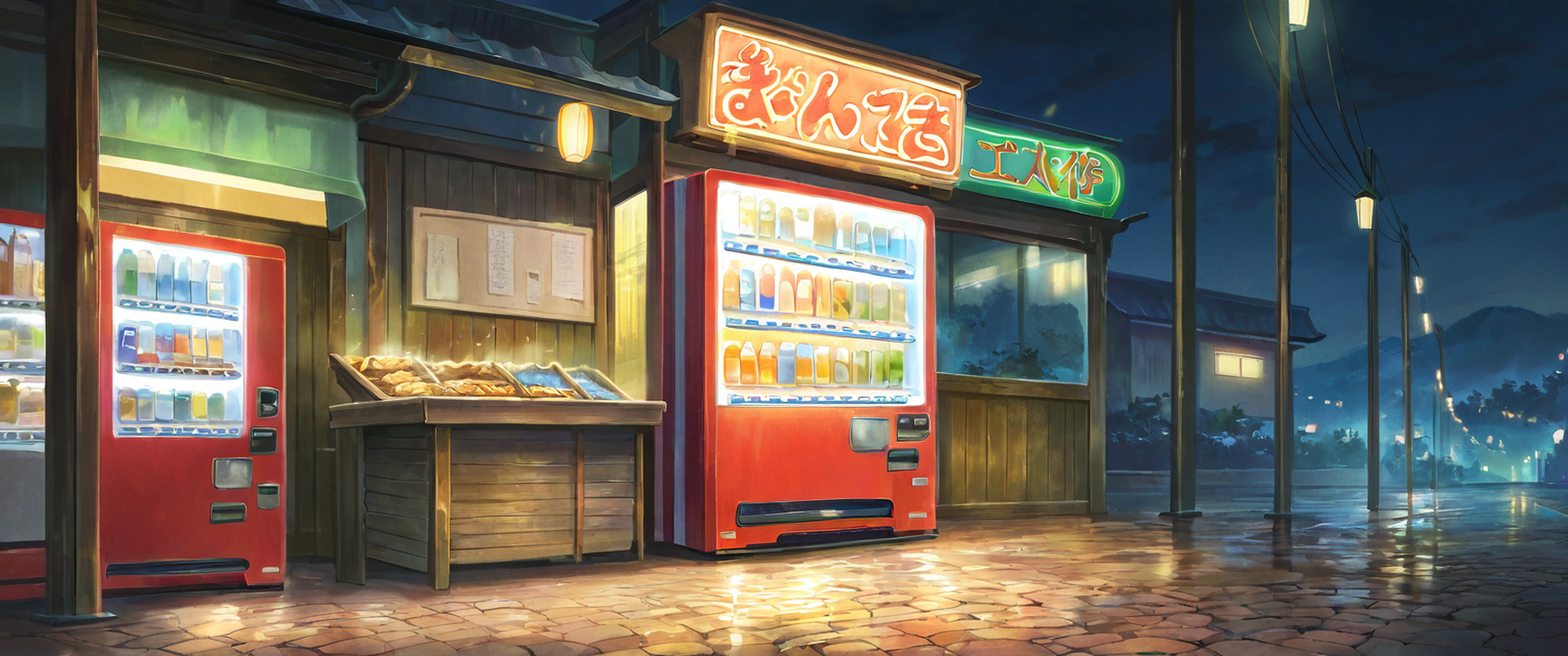 Night Market lofi wallpaper