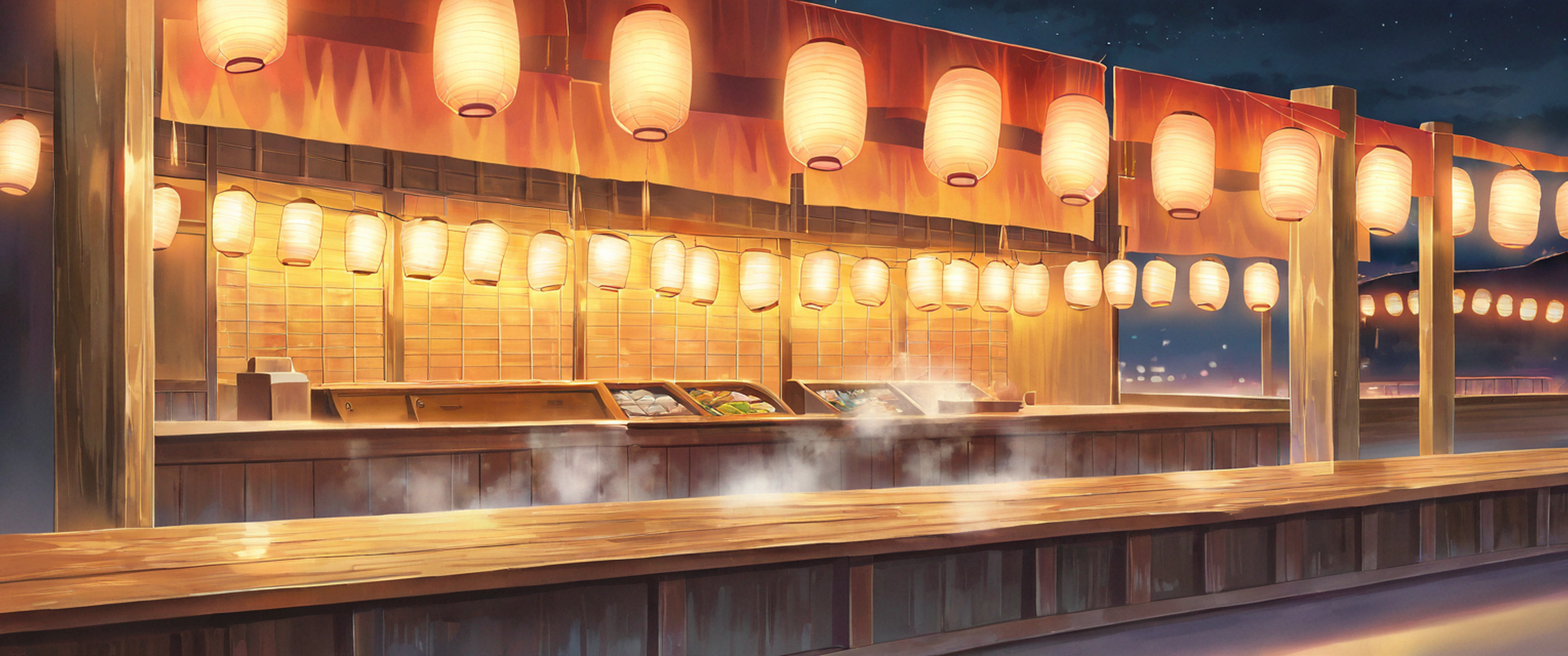 Night Market lofi wallpaper