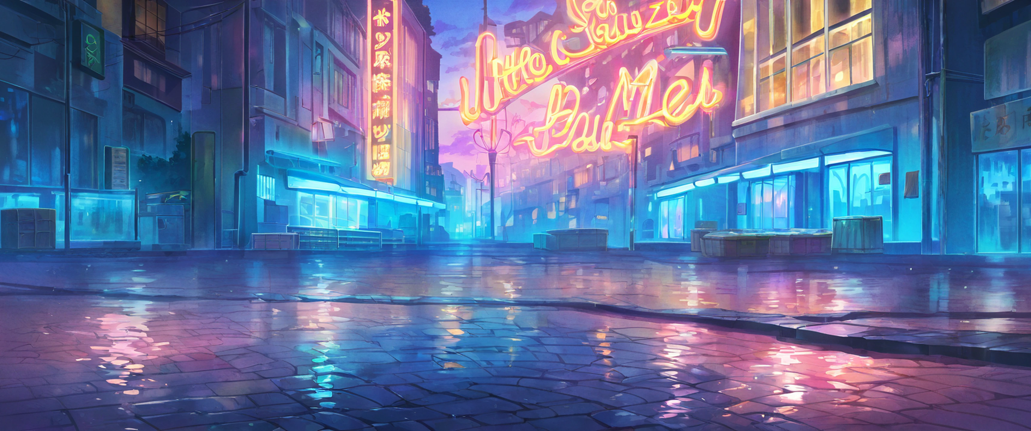 Night Market lofi wallpaper