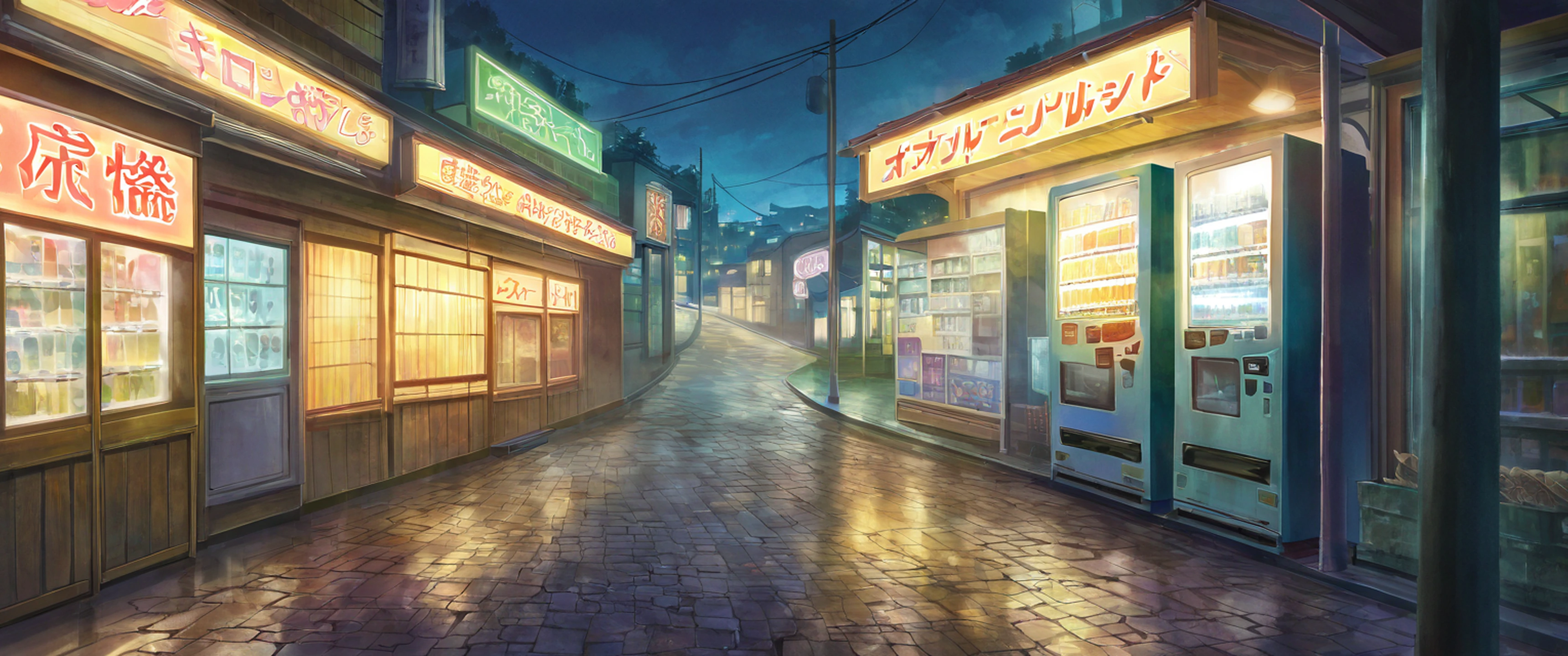 Night Market lofi wallpaper