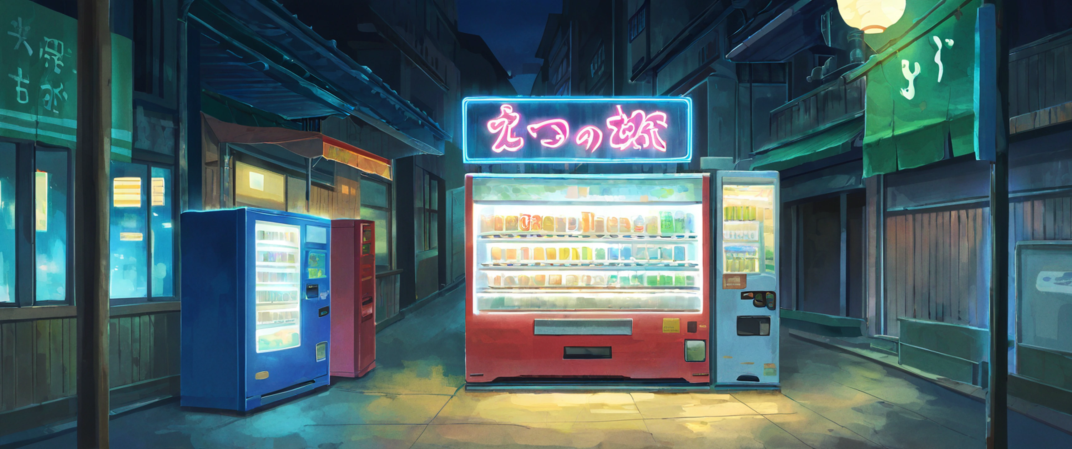 Night Market lofi wallpaper