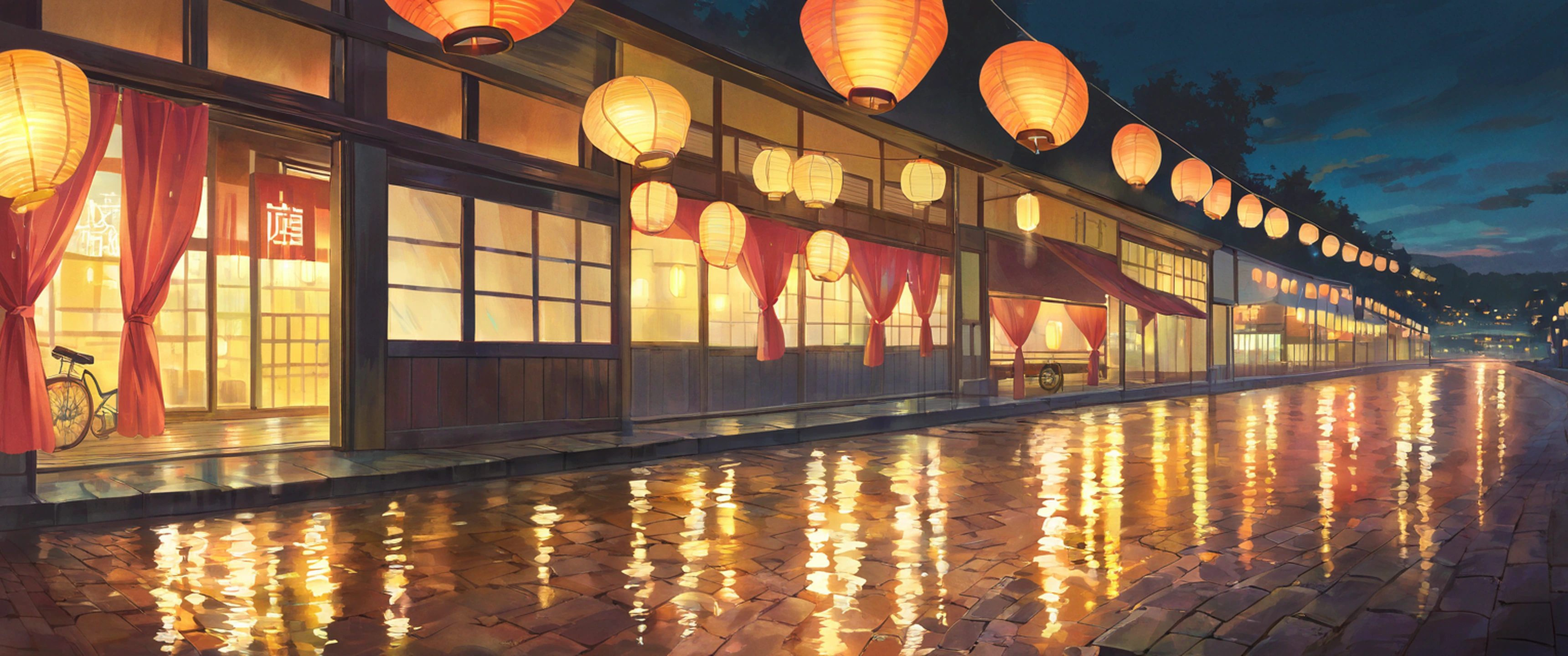 Night Market lofi wallpaper