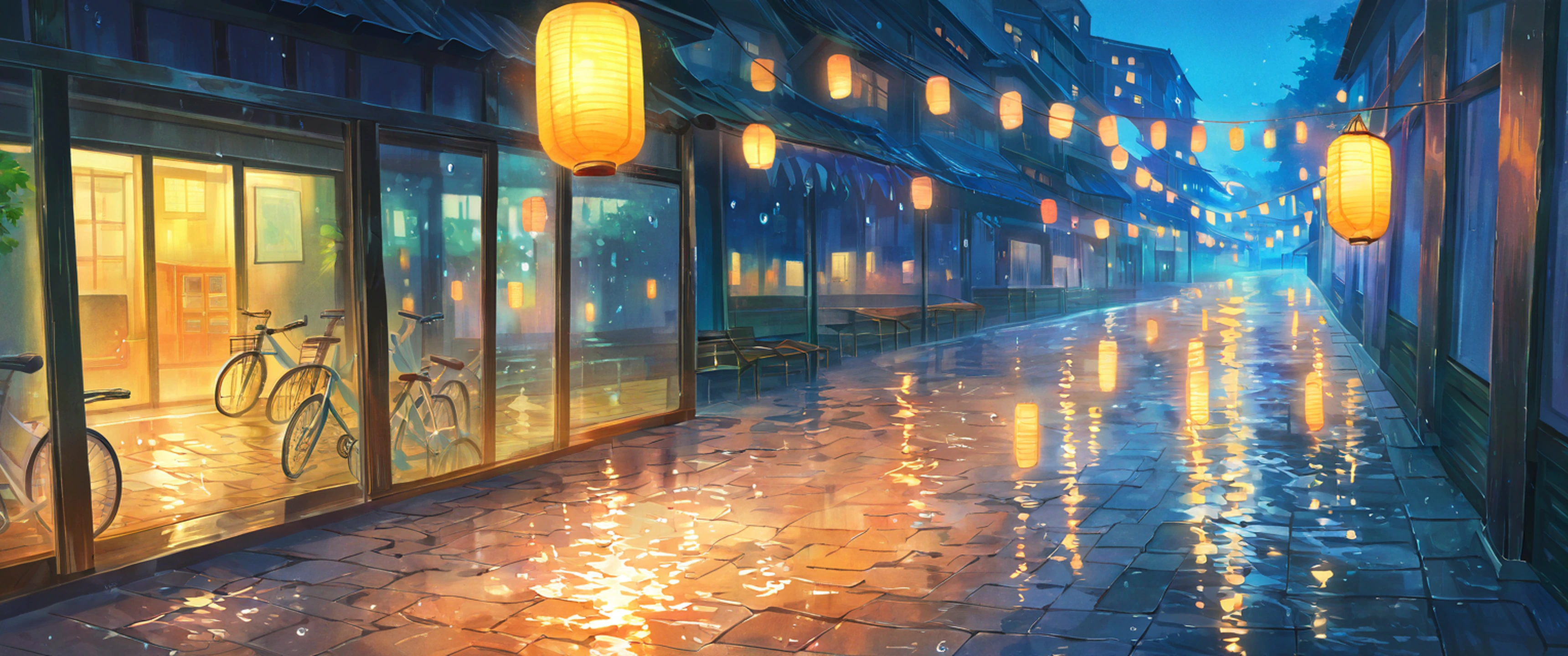 Night Market lofi wallpaper
