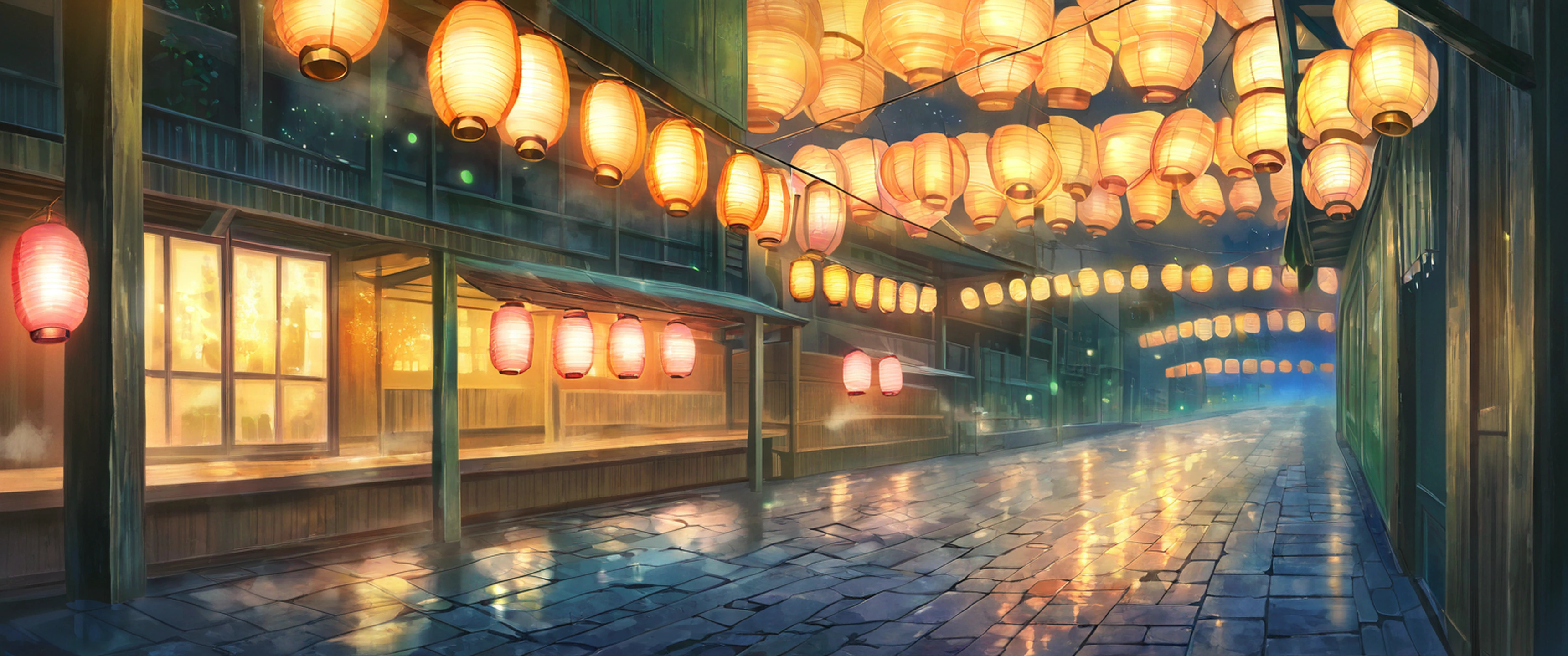 Night Market lofi wallpaper