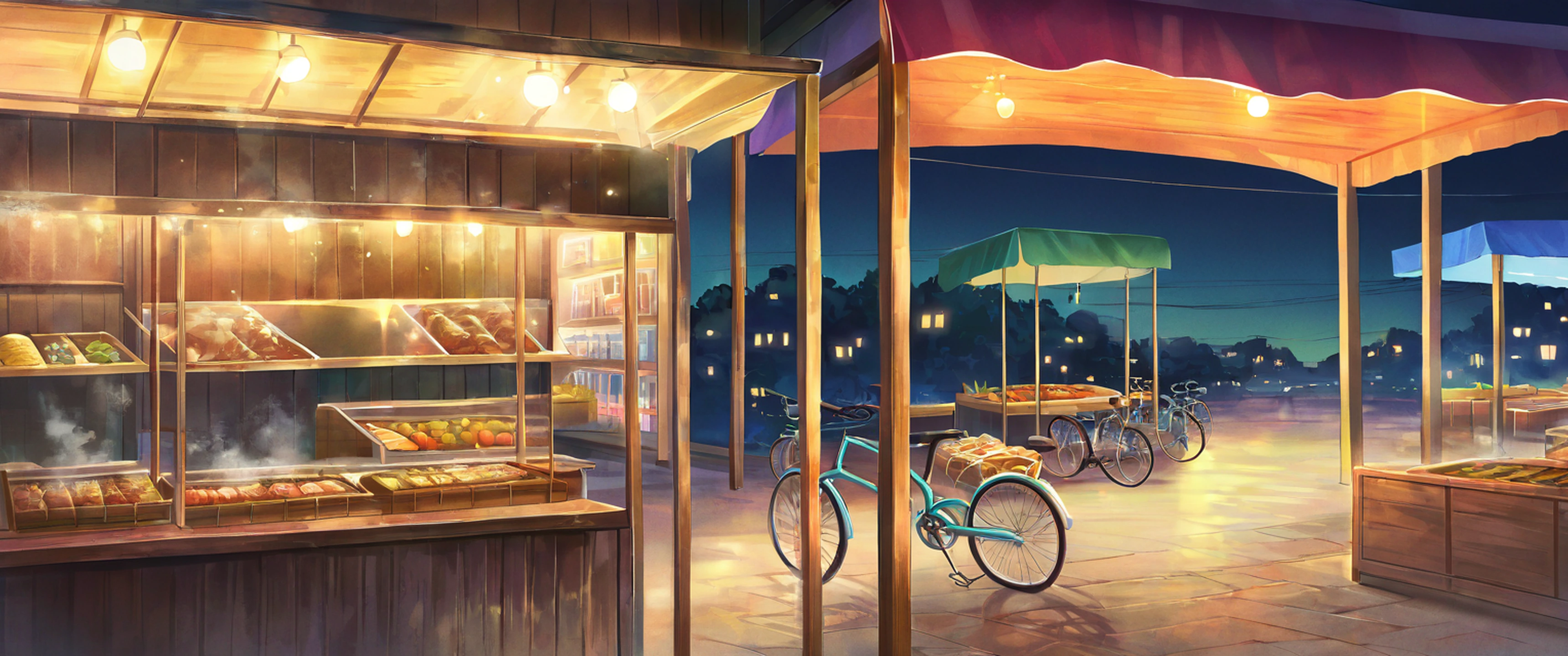 Night Market lofi wallpaper