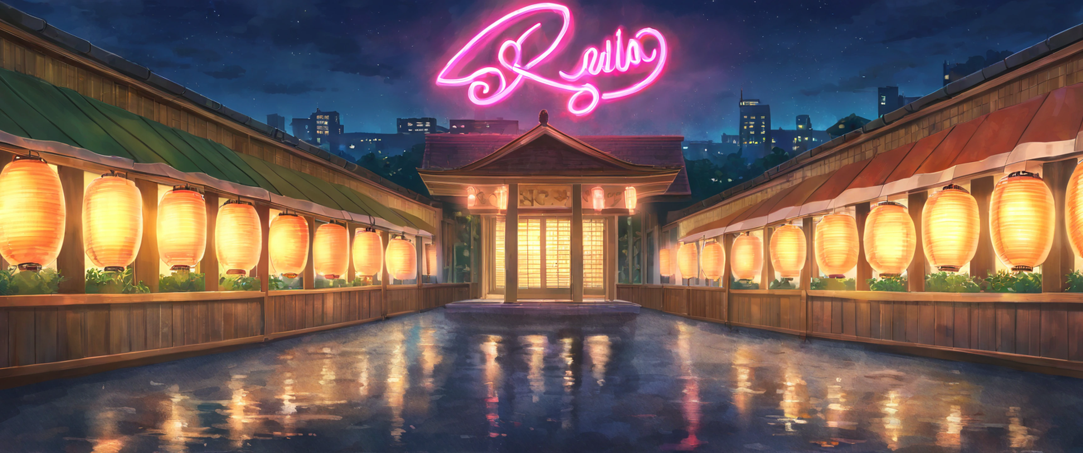 Old Alley Rain lofi wallpaper