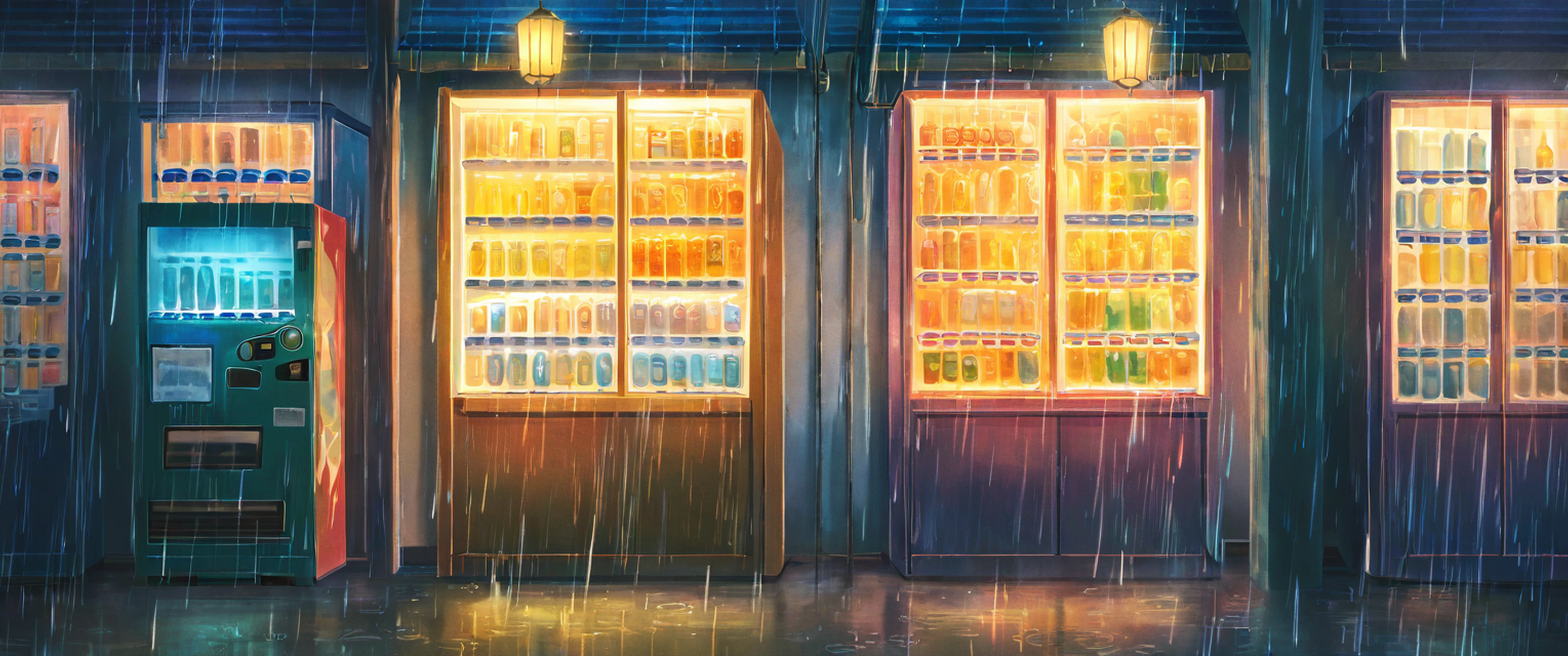 Old Alley Rain lofi wallpaper