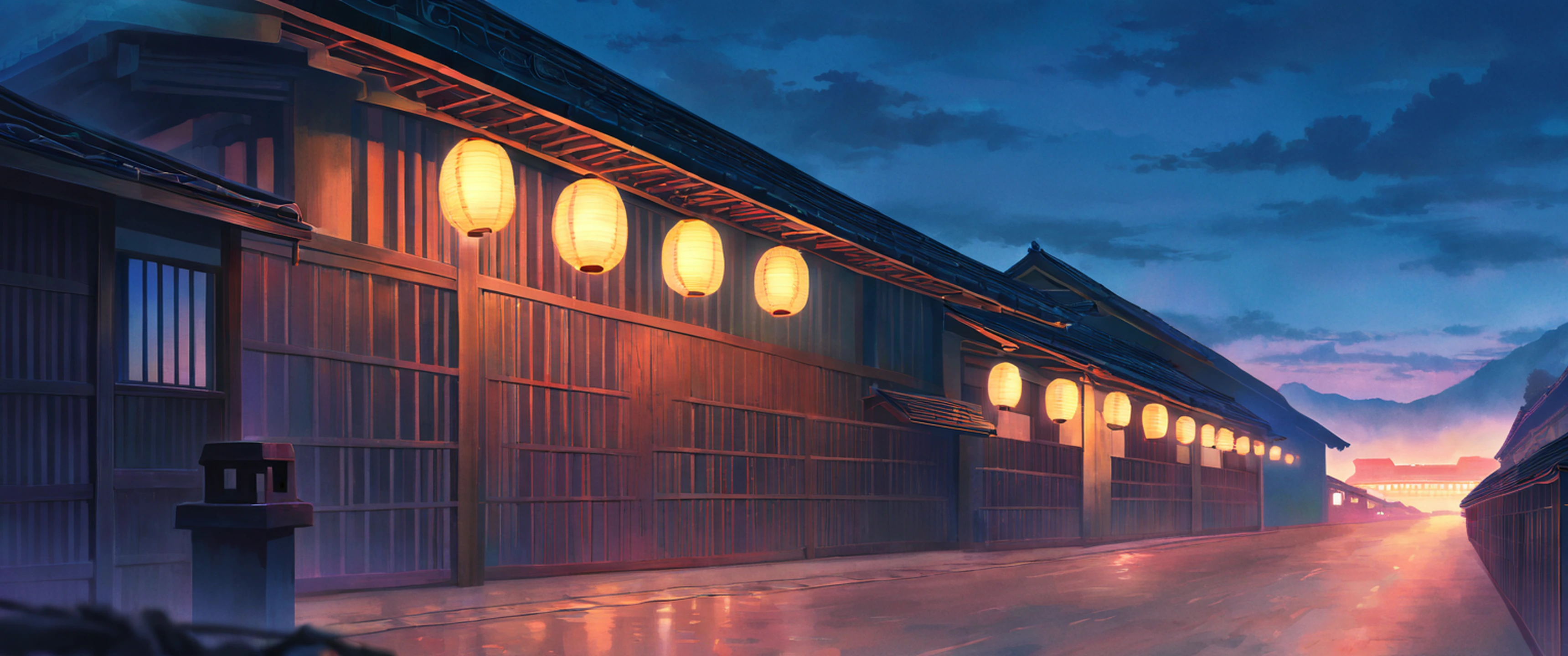 Old Alley Rain lofi wallpaper