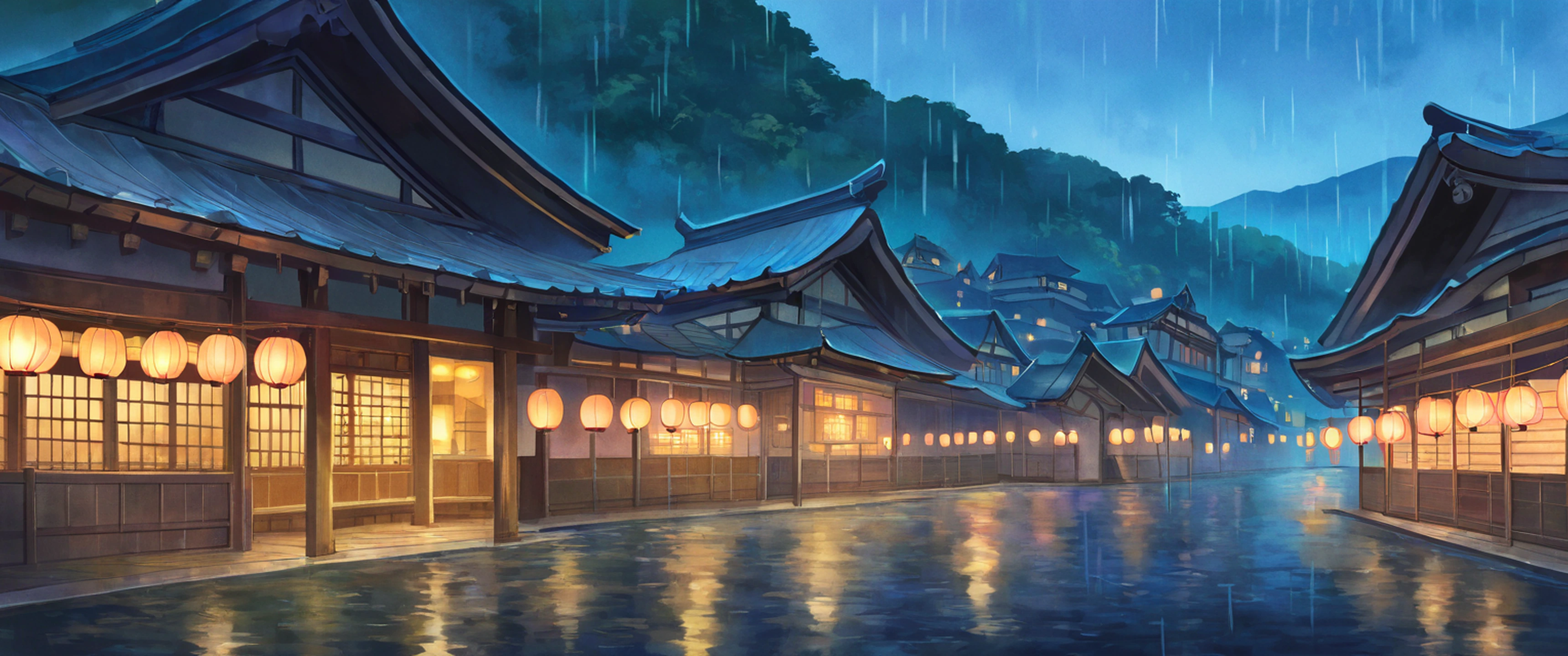 Old Alley Rain lofi wallpaper