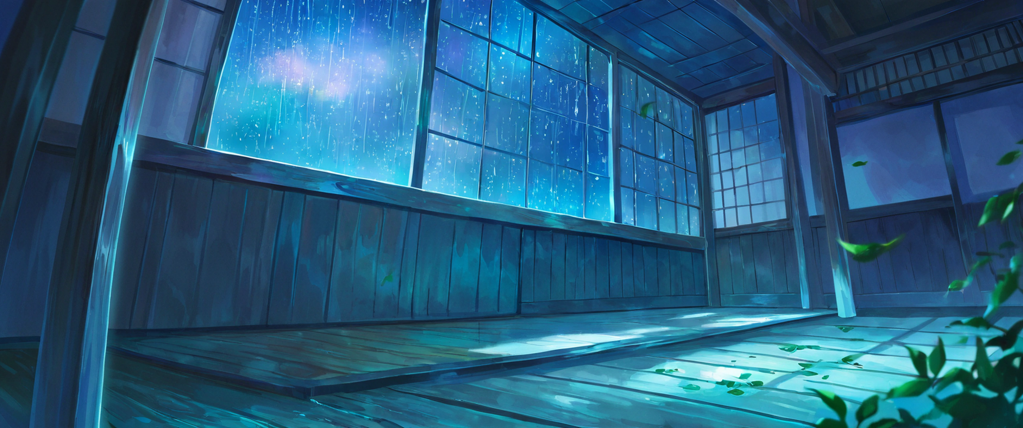 Rainy Porch Engawa lofi wallpaper