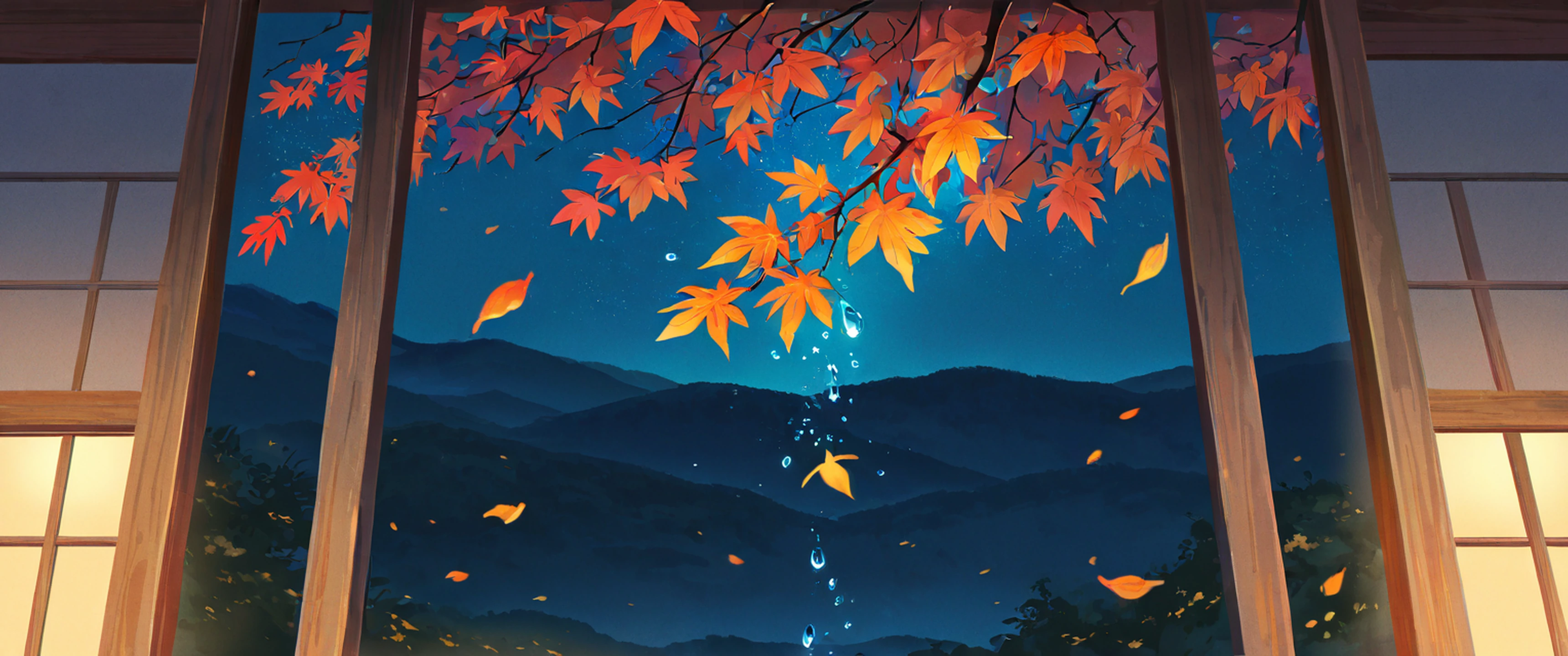 Rainy Porch Engawa lofi wallpaper