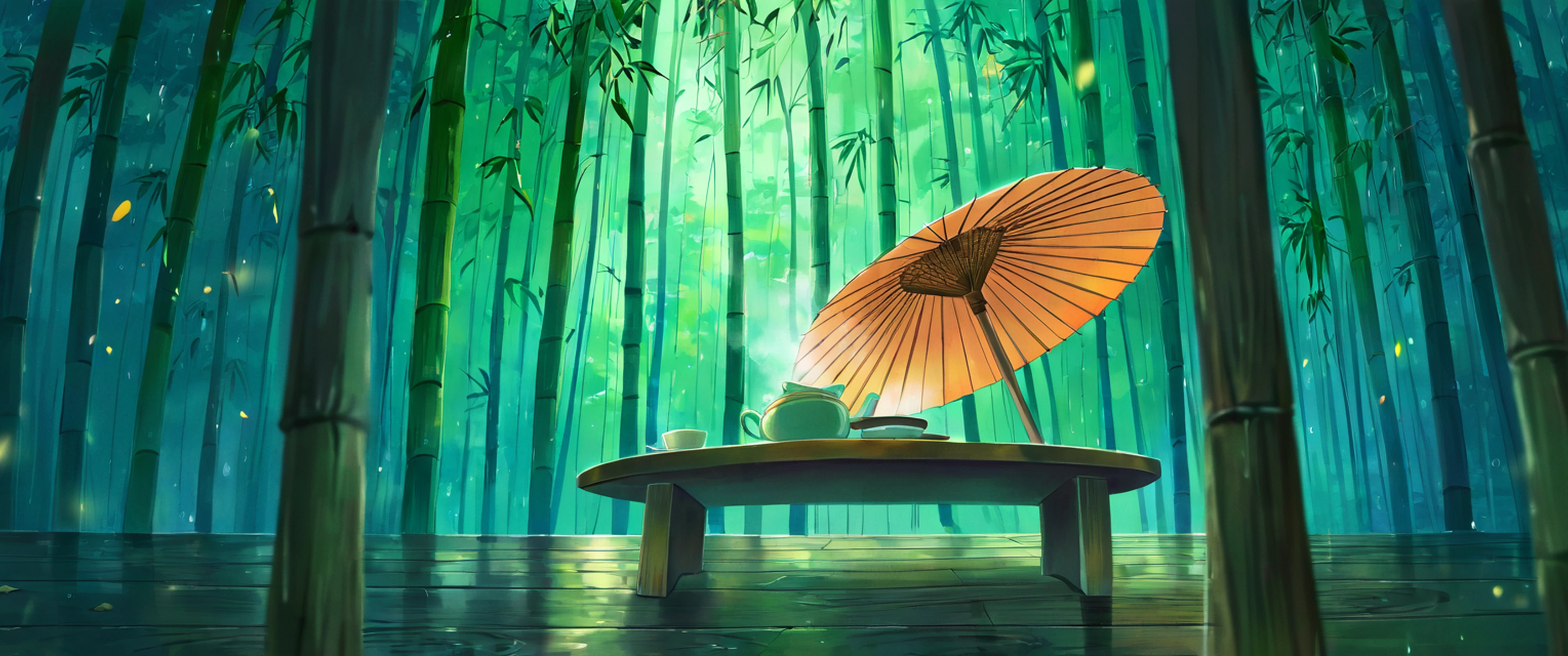 Rainy Porch Engawa lofi wallpaper