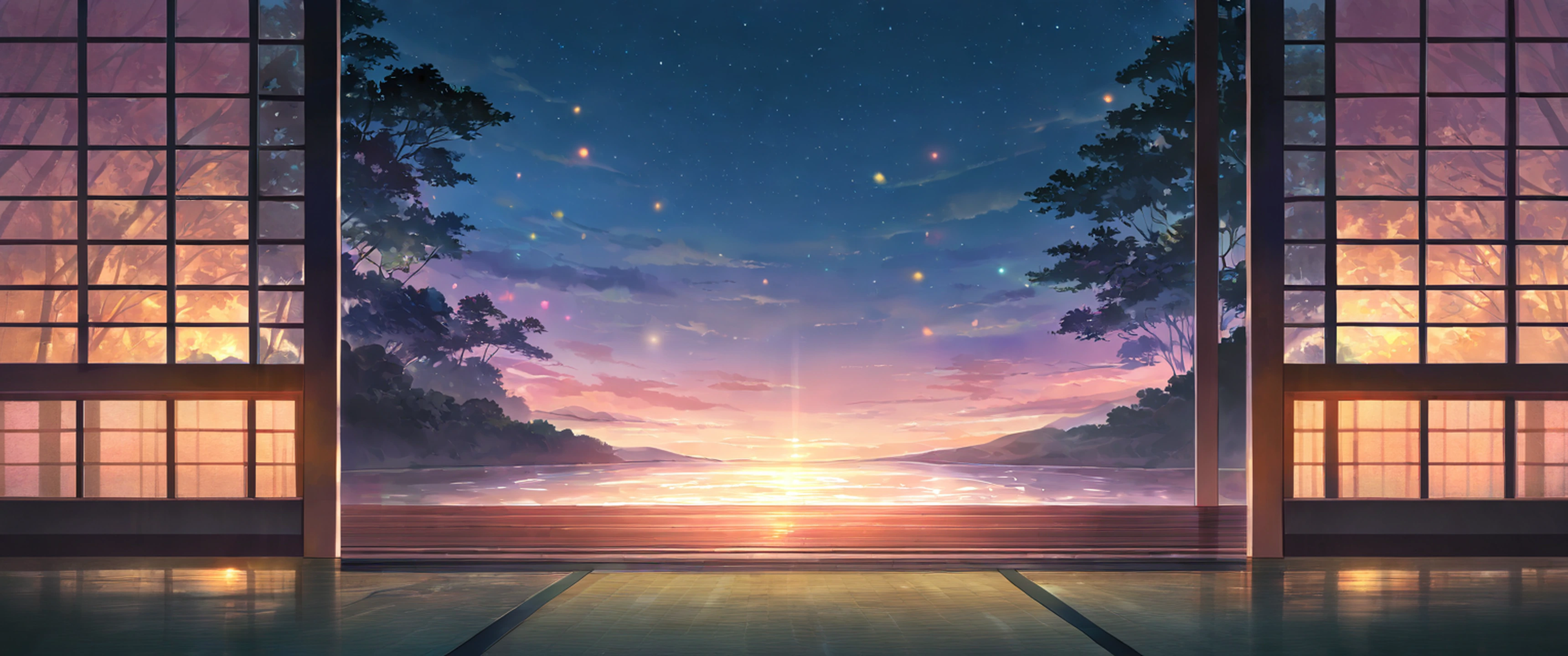 Rainy Porch Engawa lofi wallpaper