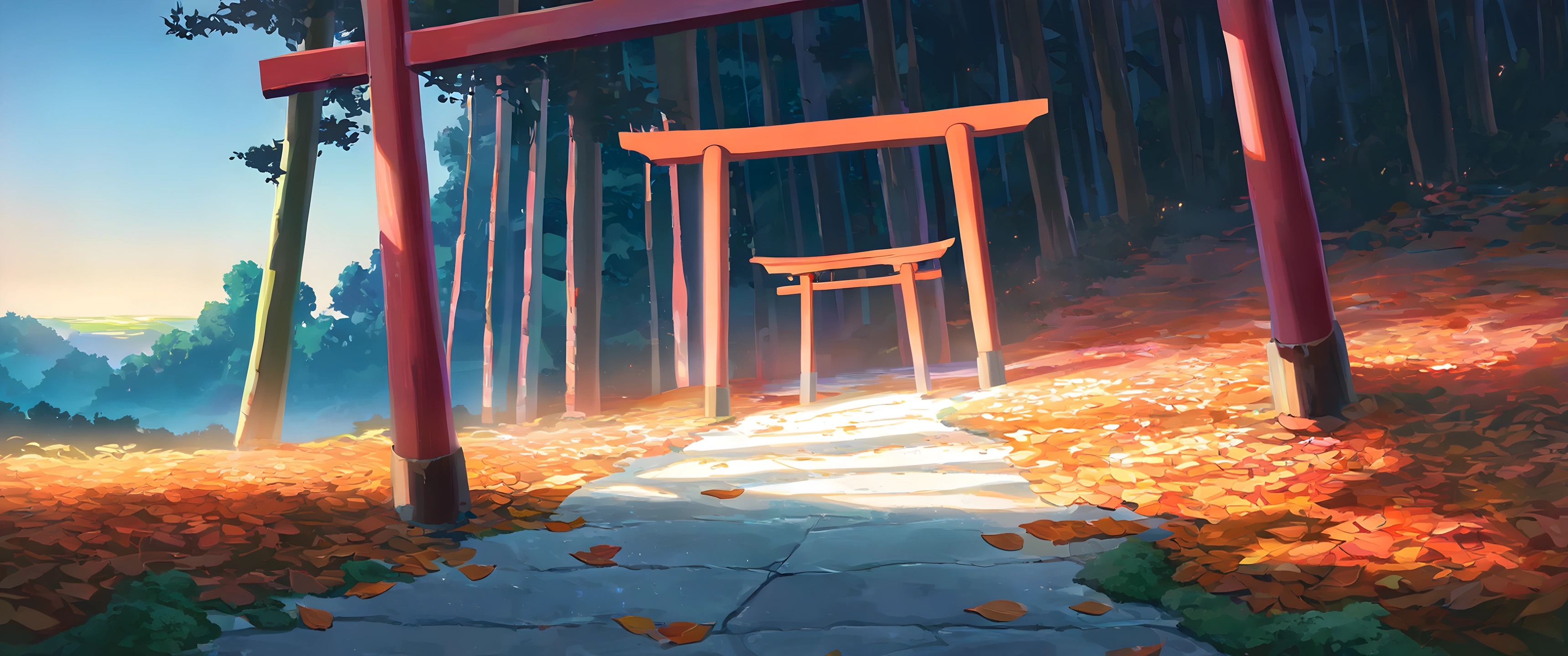 Shrine Torii lofi wallpaper