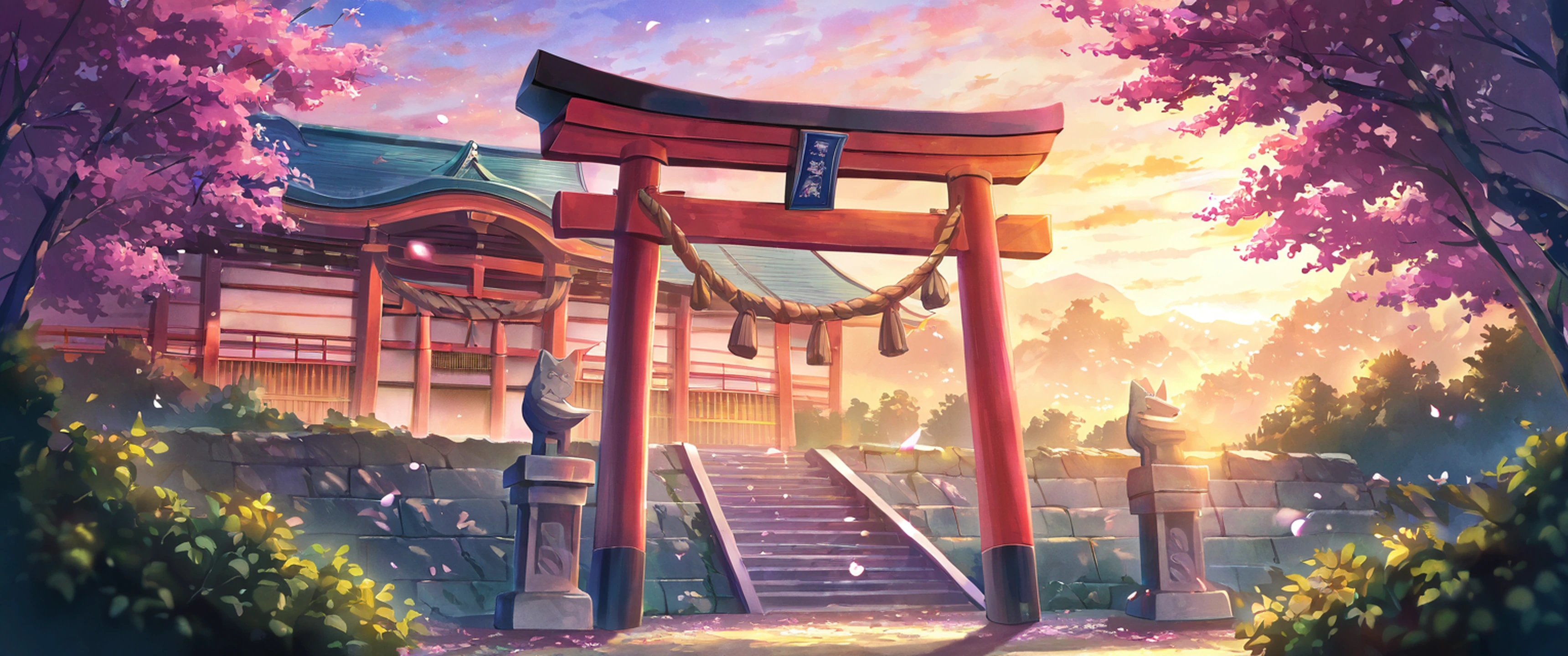 Shrine Torii lofi wallpaper