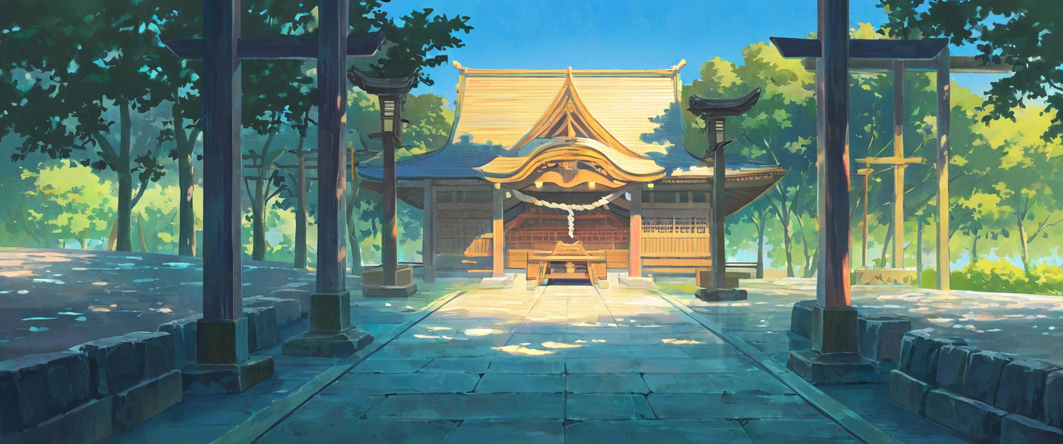 Shrine Torii lofi wallpaper