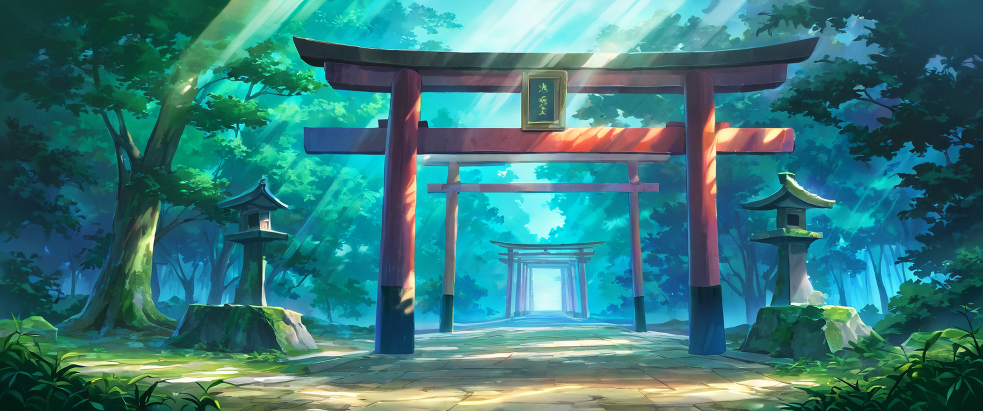 Shrine Torii lofi wallpaper