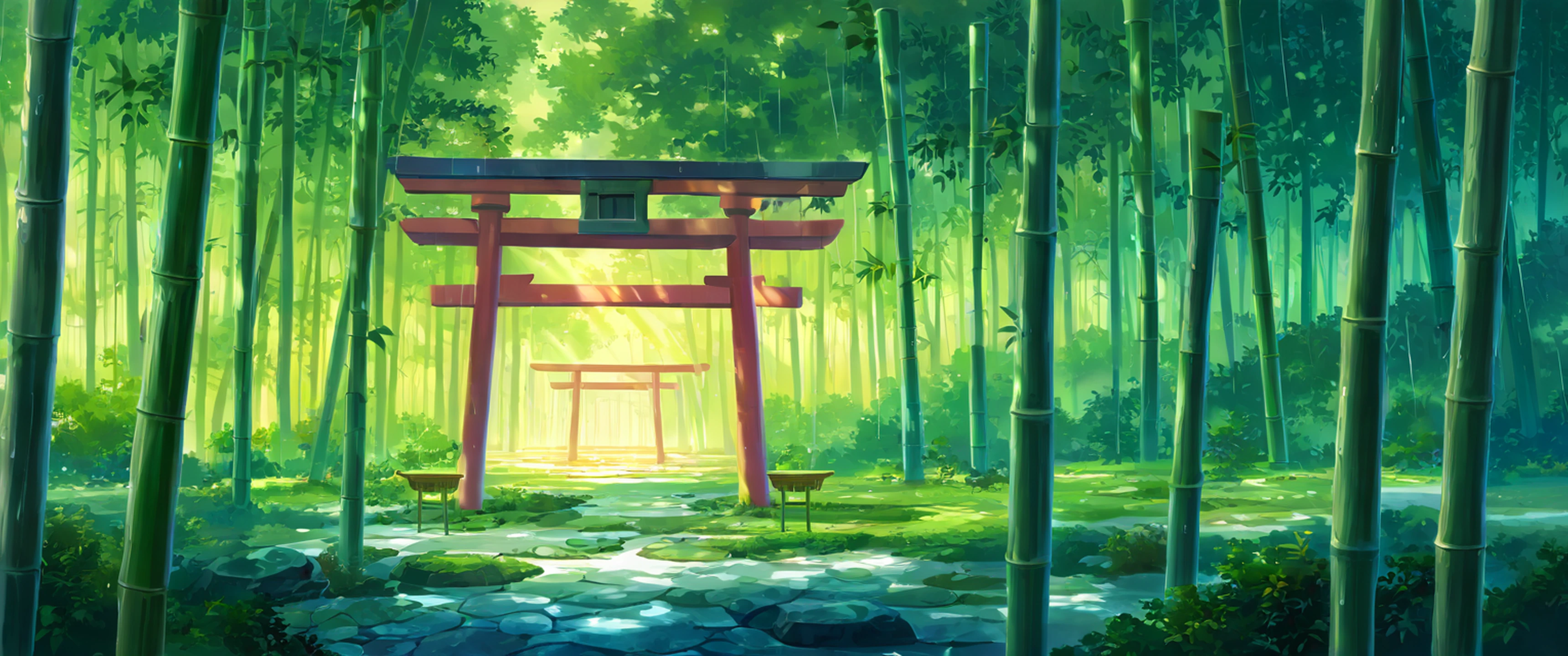 Shrine Torii lofi wallpaper