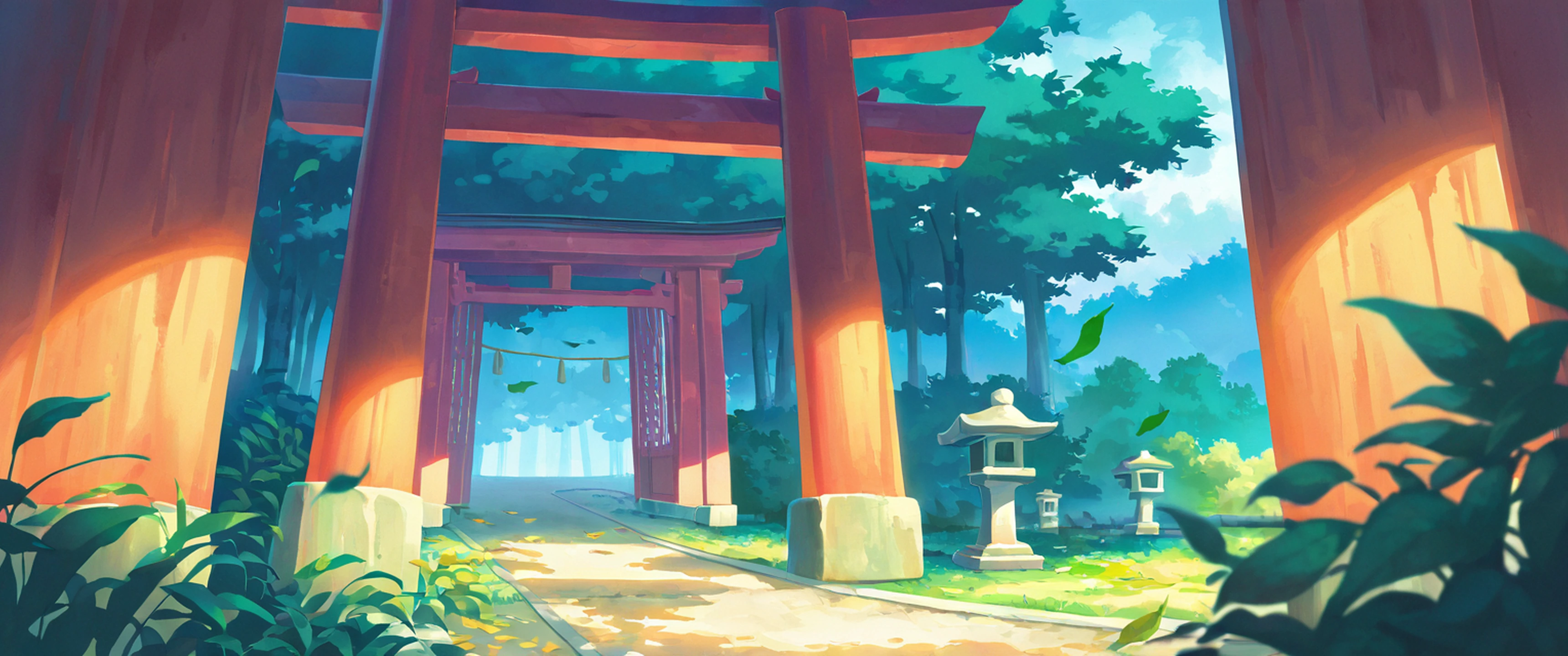 Shrine Torii lofi wallpaper
