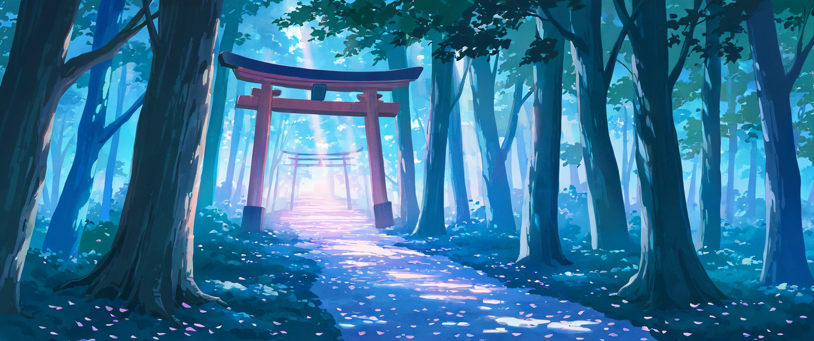 shrine torii lofi wallpaper
