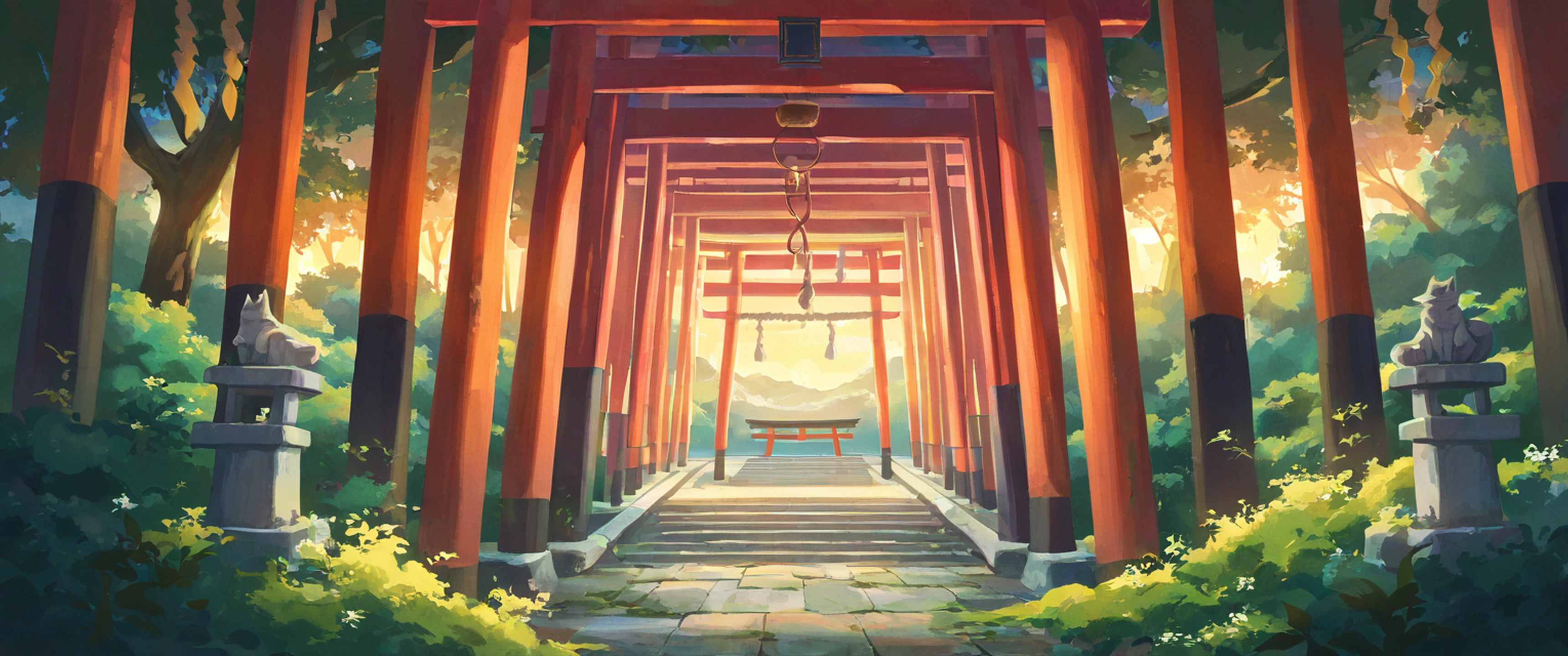 Shrine Torii lofi wallpaper