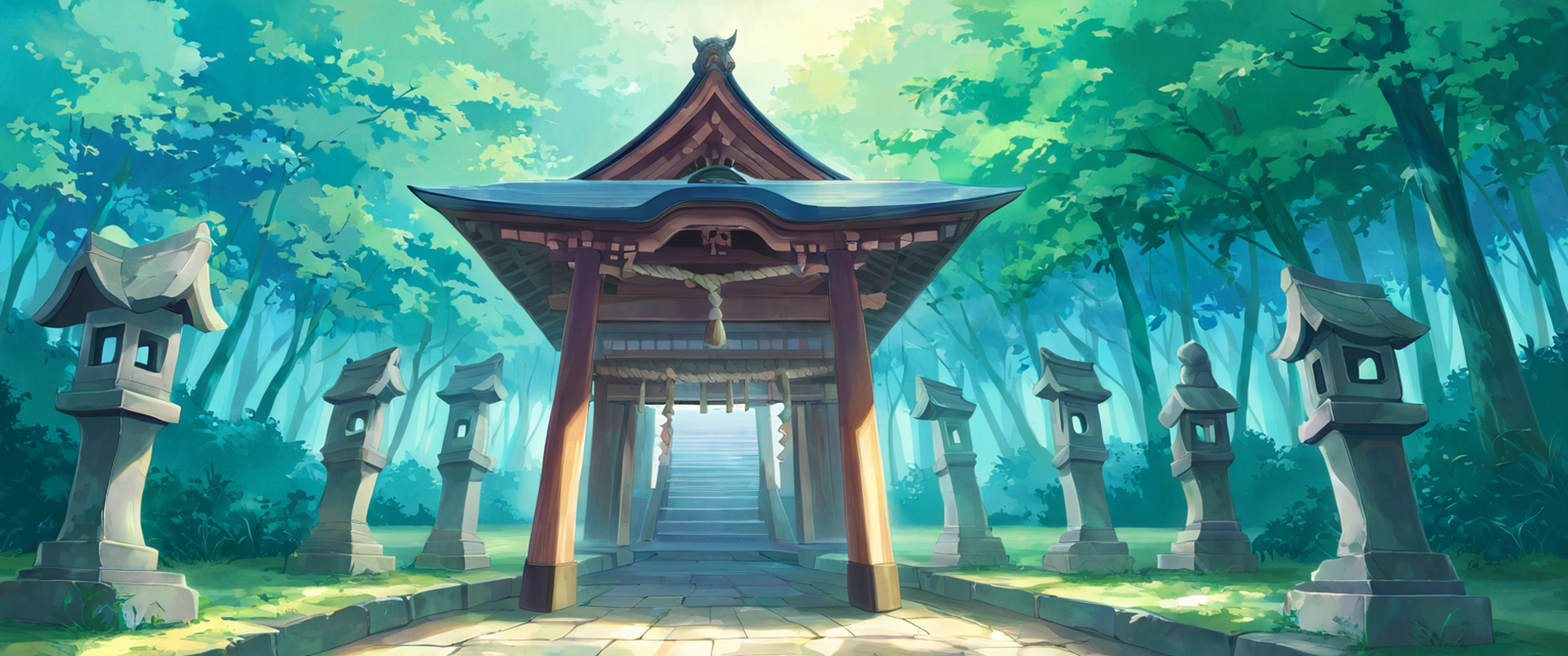 Shrine Torii lofi wallpaper