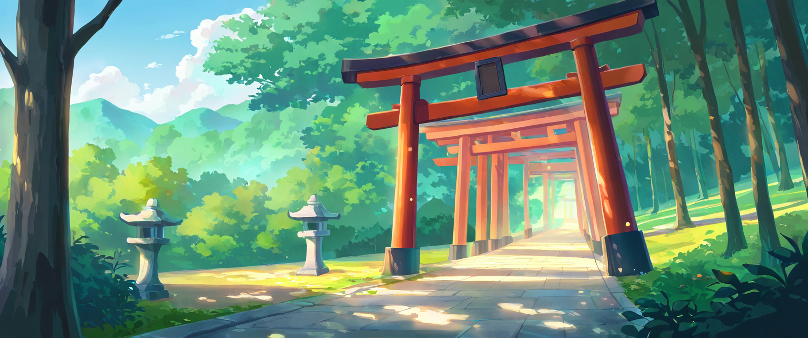 Shrine Torii lofi wallpaper