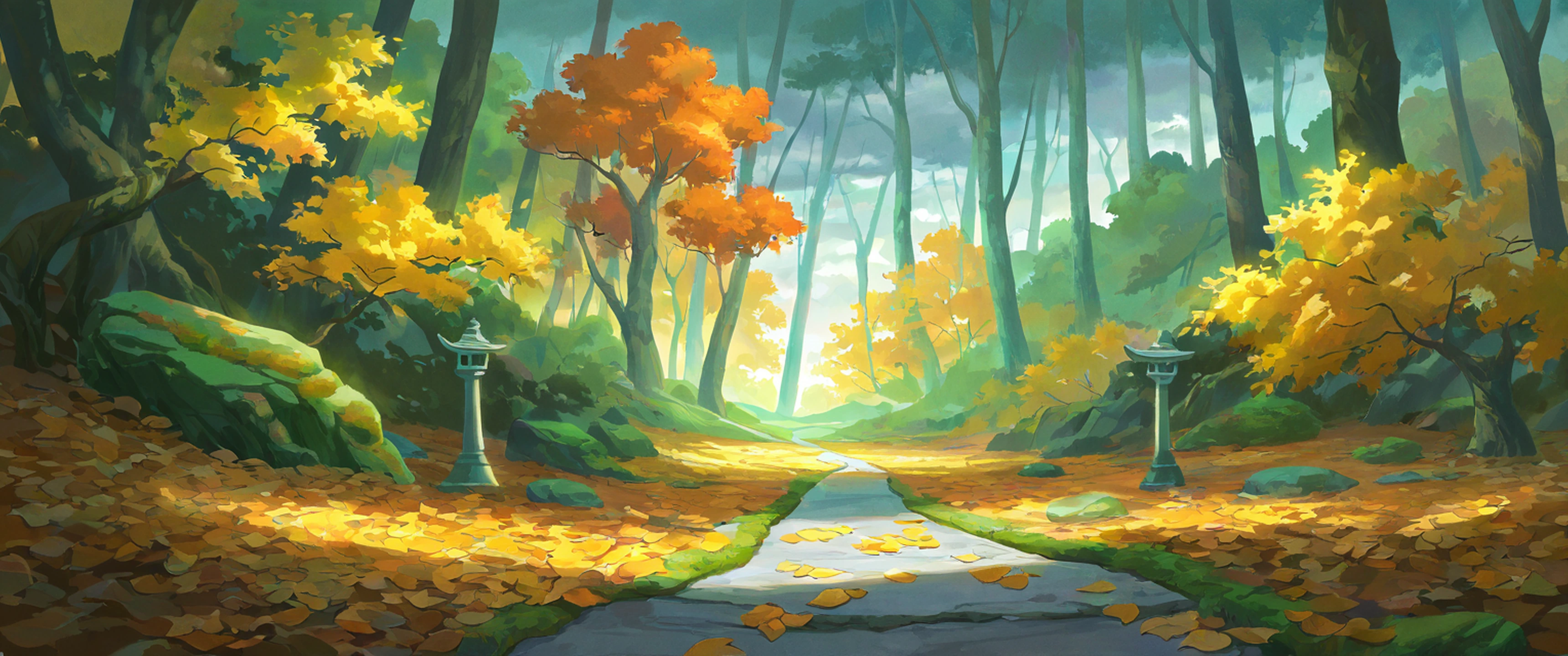 shrine torii lofi wallpaper