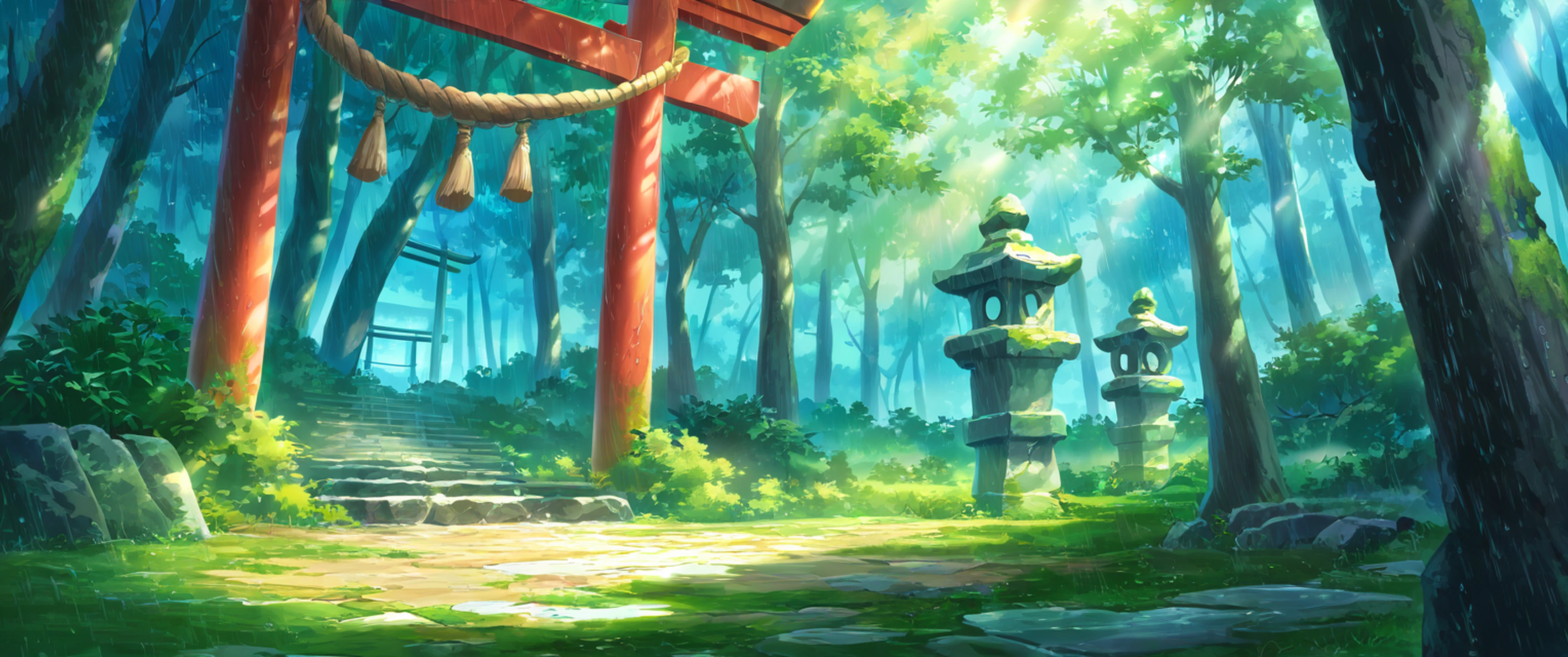 Shrine Torii lofi wallpaper