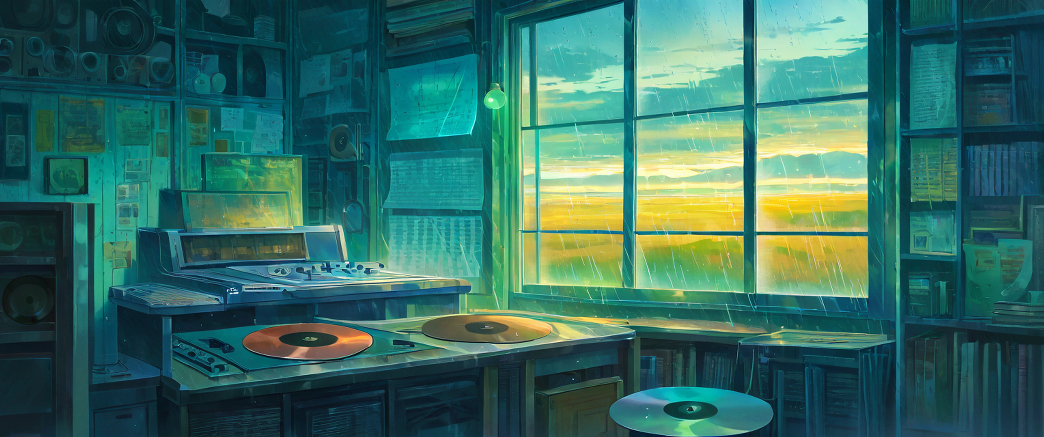 Vinyl Record Shop lofi wallpaper