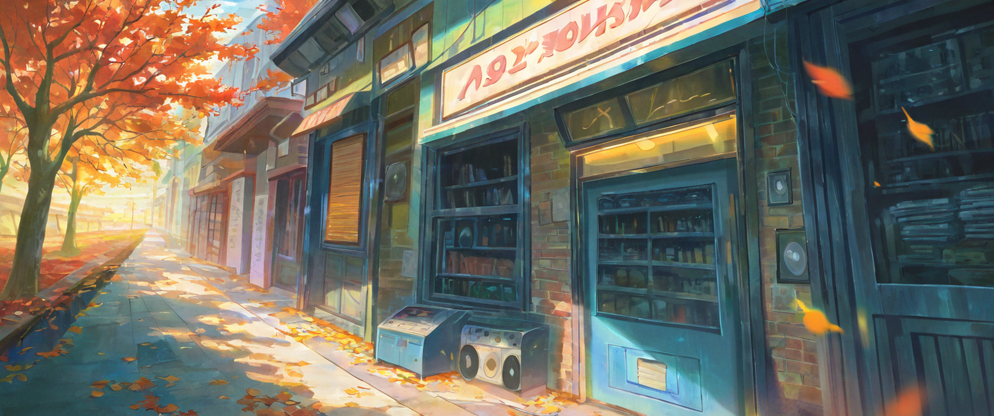 Vinyl Record Shop lofi wallpaper