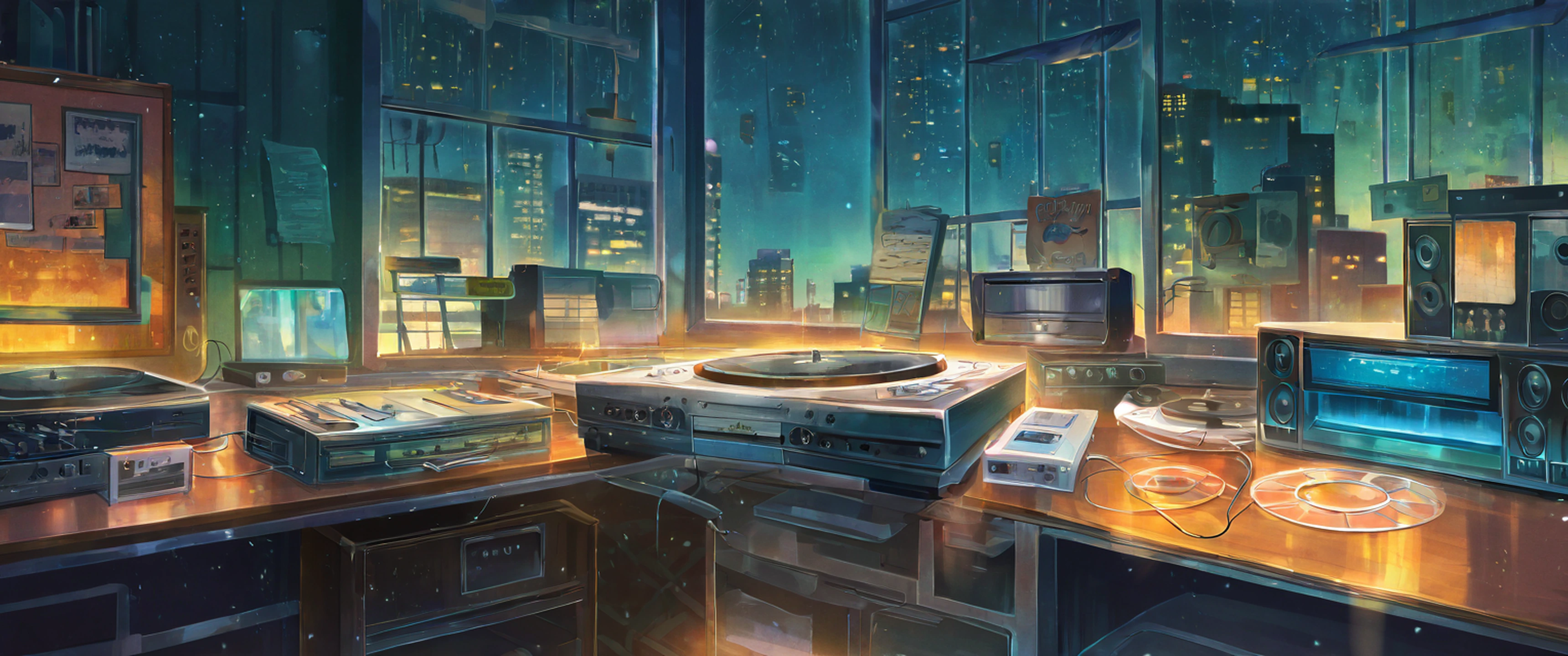 Vinyl Record Shop lofi wallpaper