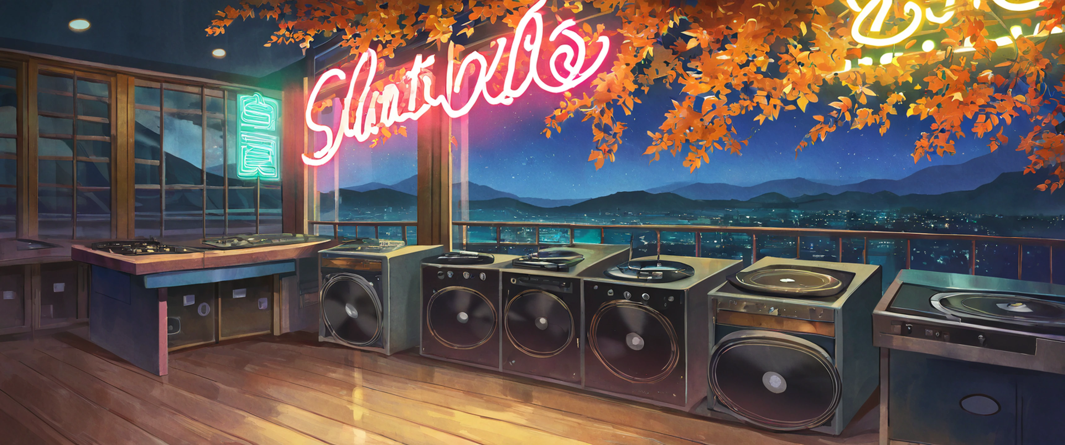 Vinyl Record Shop lofi wallpaper